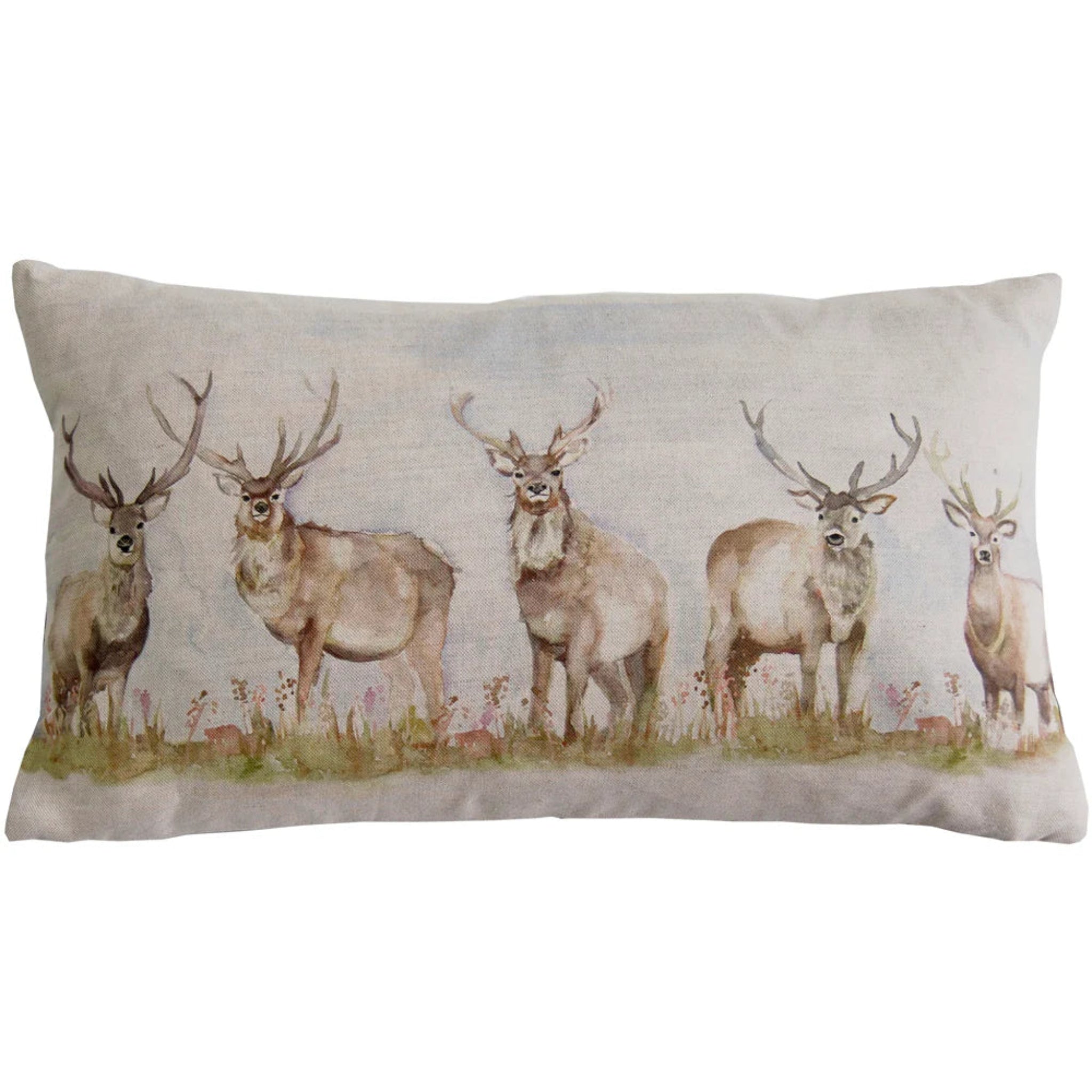 Voyage Maison Moorland Stag Linen Cushion 35cm x 60cm