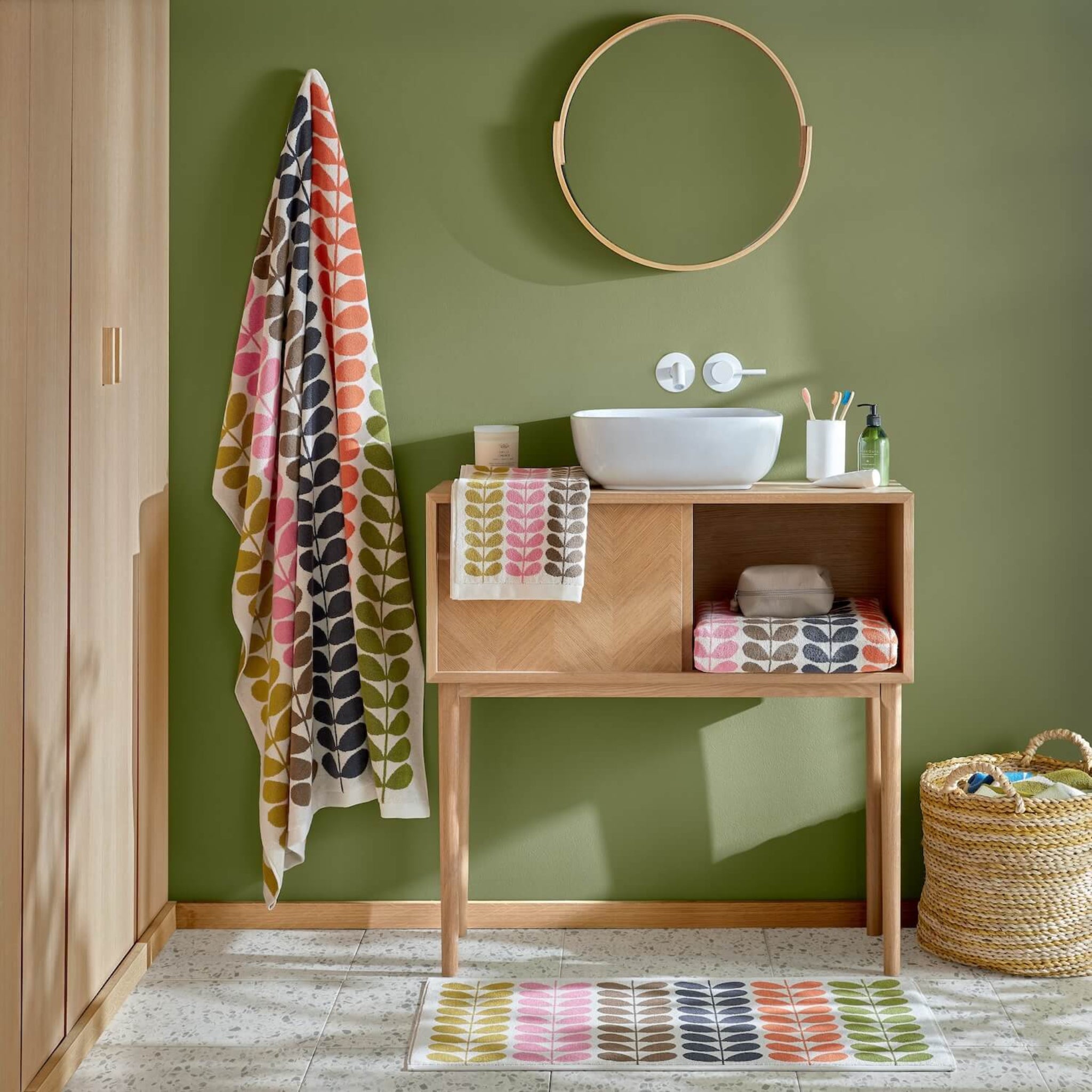 Orla Kiely Multi Stem Towels Auburn