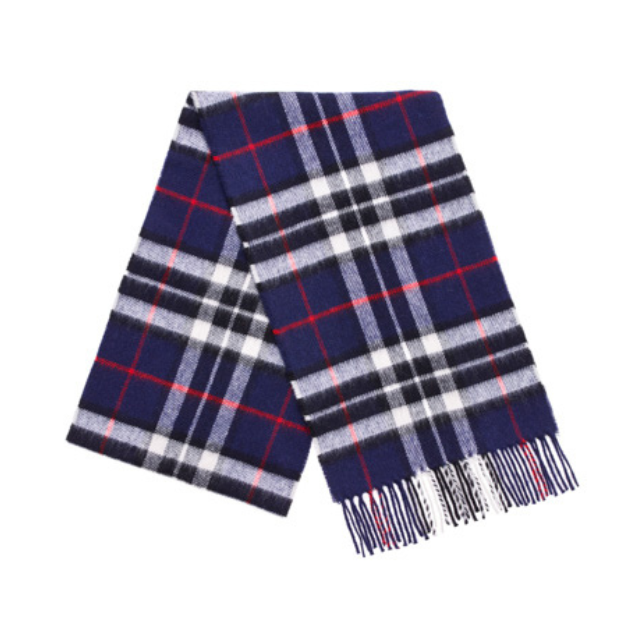 Bronte by Moon Navy Thompson Tartan Scarf 25cm x 190cm