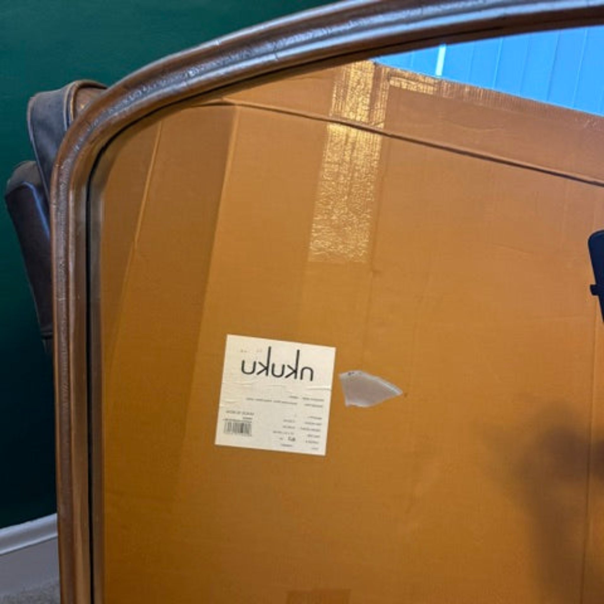 Nkuku Almora Arched Mirror Large showing where the mark is