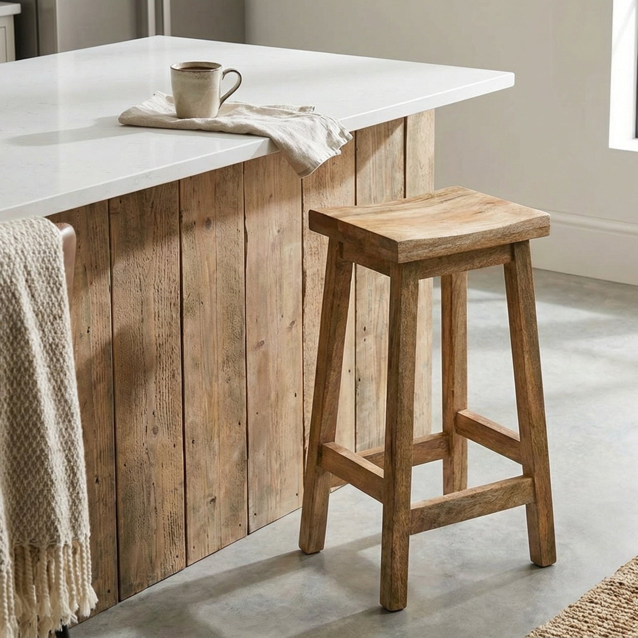 Nkuku Ambi Tall Wooden Stool