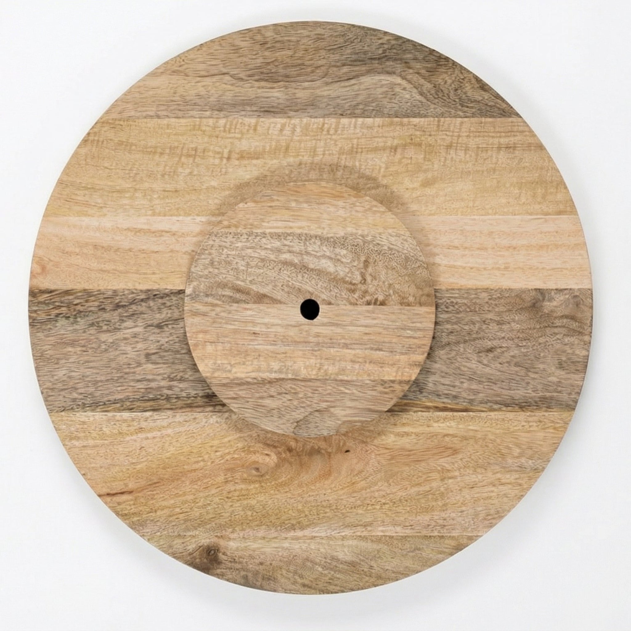 Nkuku Soria Mango Wood Lazy Susan Natural Rotating Serving Board 52cm Dia AT5301 underside