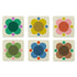 Orla Kiely Atomic FLower Set of 6 Coaster