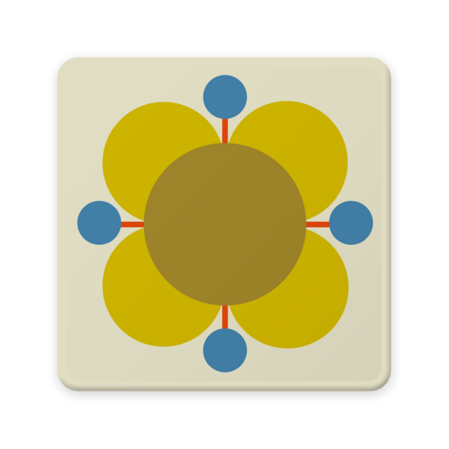 Orla Kiely Atomic FLower Set of 6 Coaster