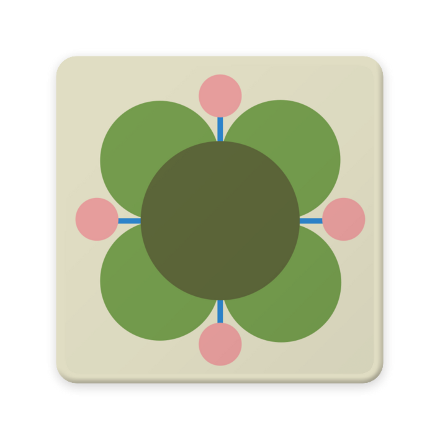 Orla Kiely Atomic FLower Set of 6 Coaster