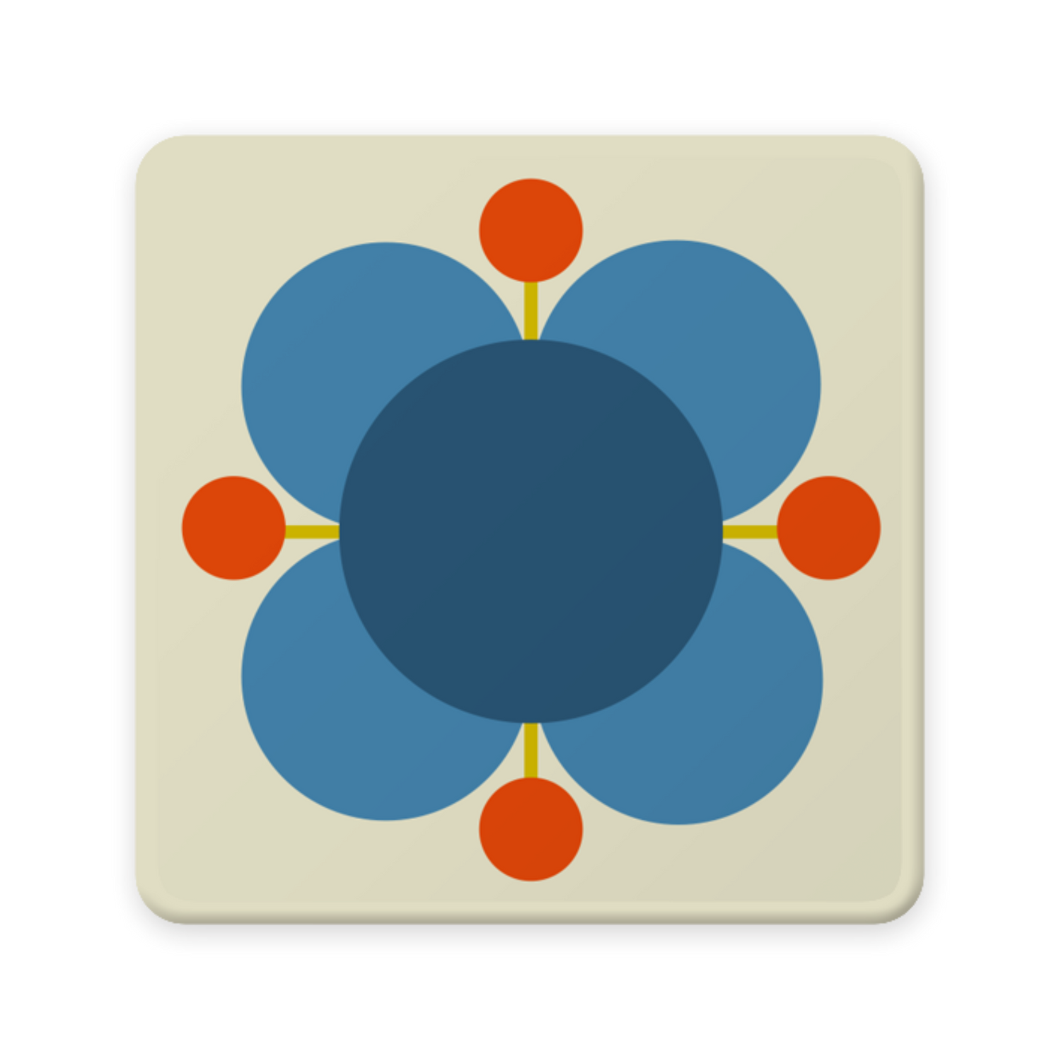 Orla Kiely Atomic FLower Set of 6 Coaster