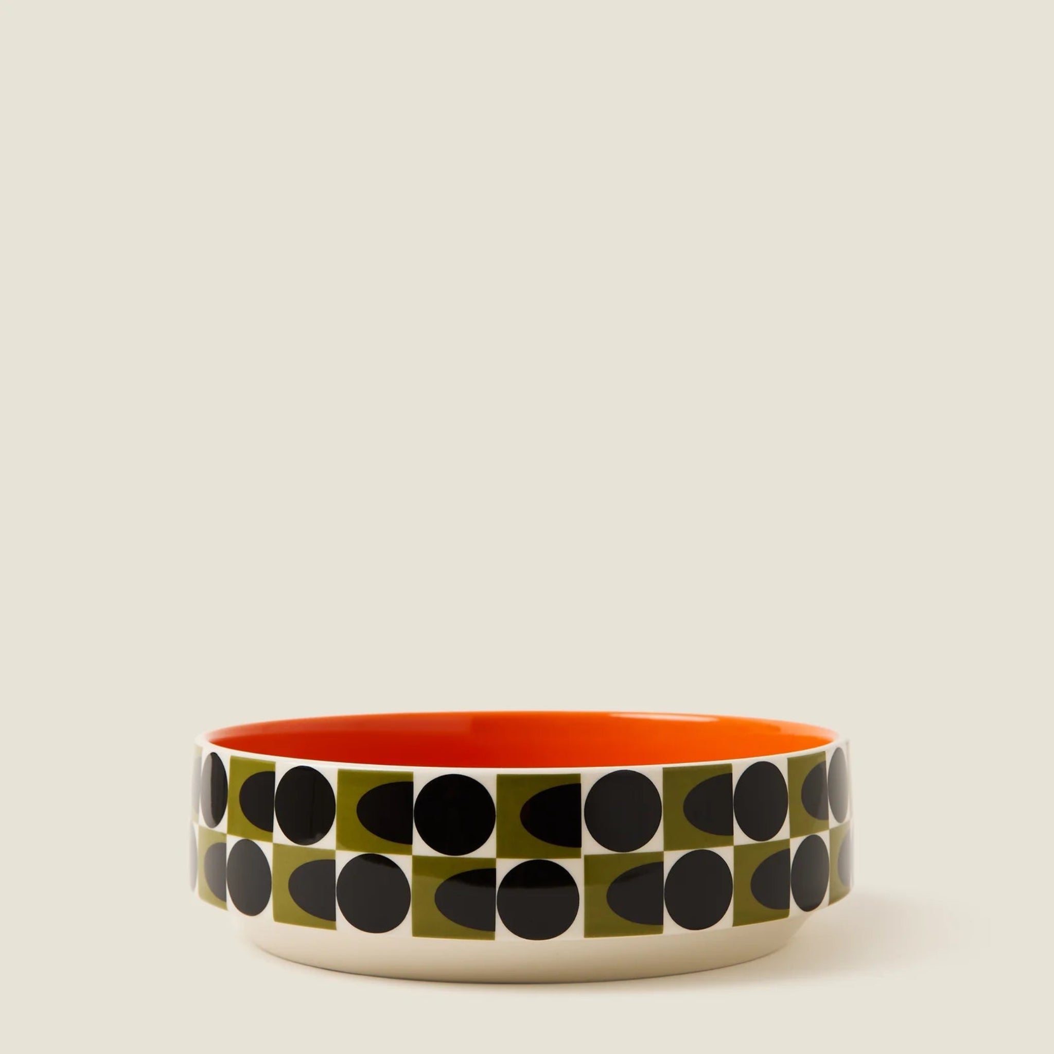 Orla Kiely Spot Square Oval Fruit Bowl Orange
