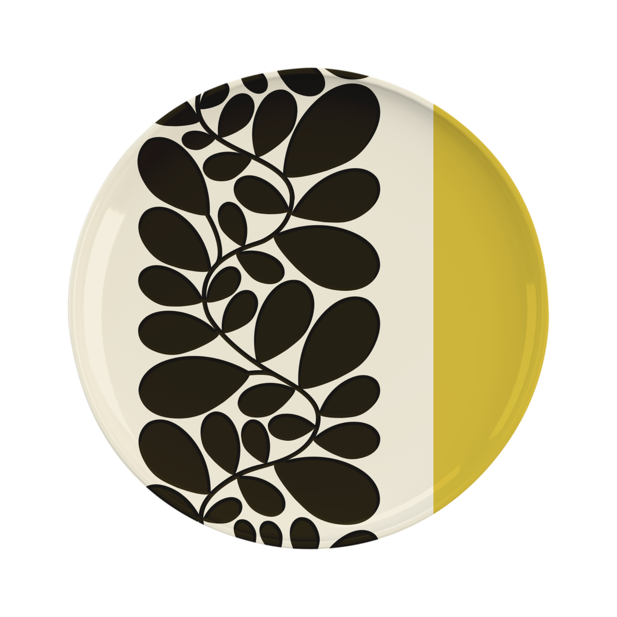 Orla Kiely Sycamore Stripe Round Platter Yellow