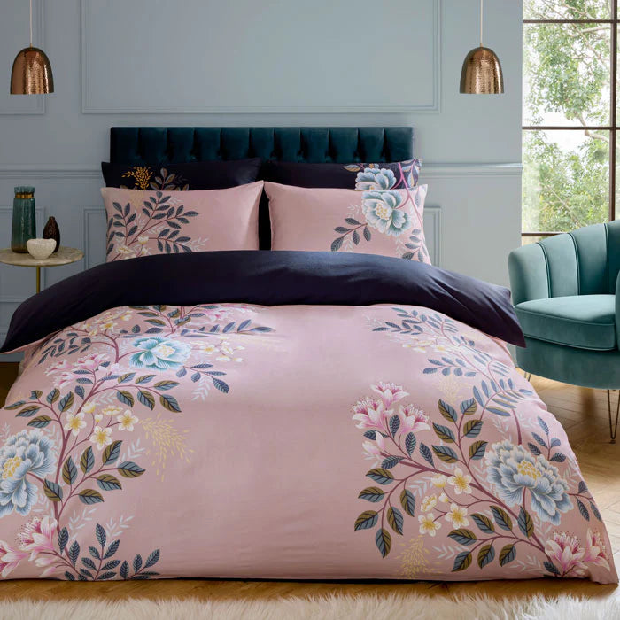 Sara Miller Oriental Blossom Reversible Duvet Cover Set