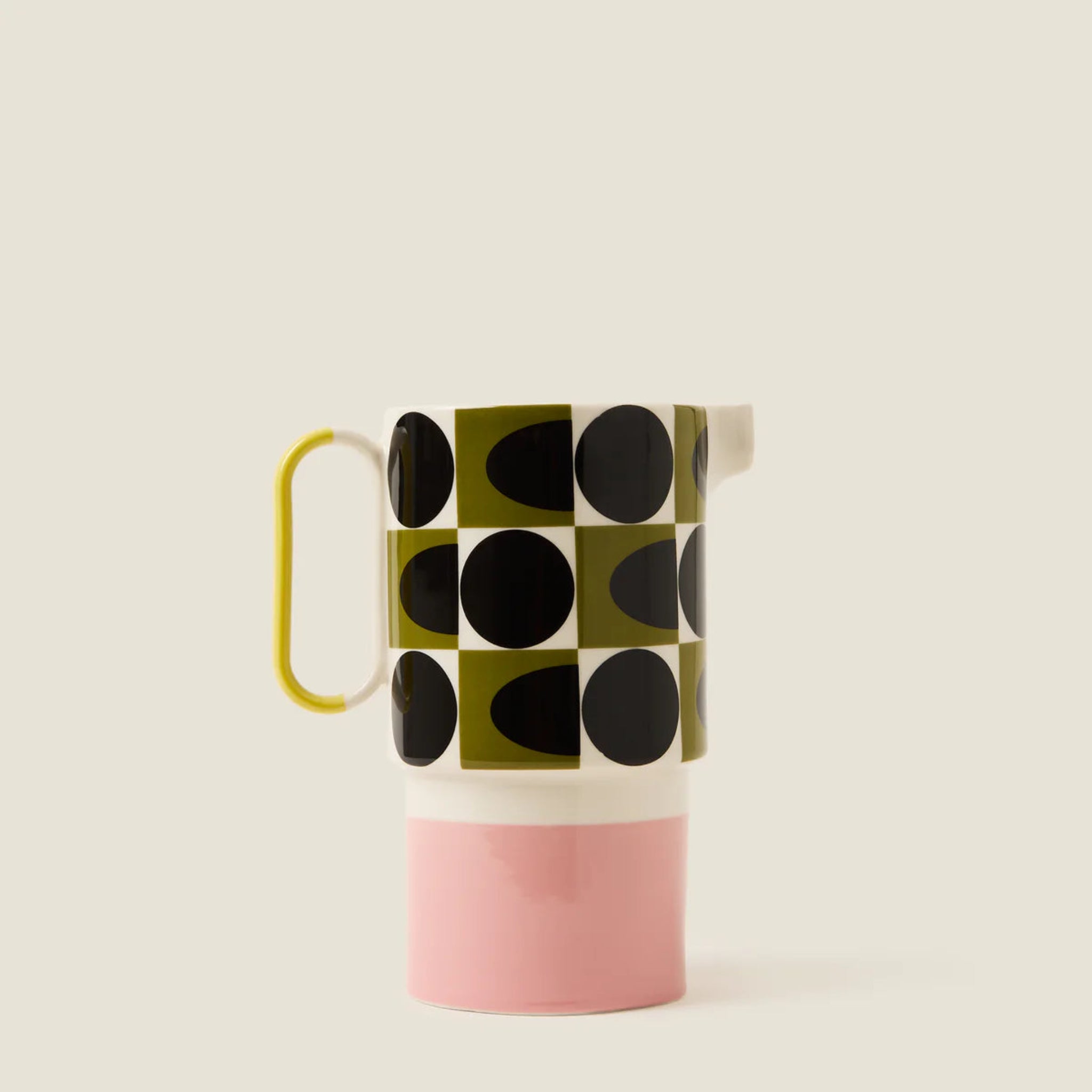 Orla Kiely Spot Square Oval Pitcher Vase 1.5L Pink