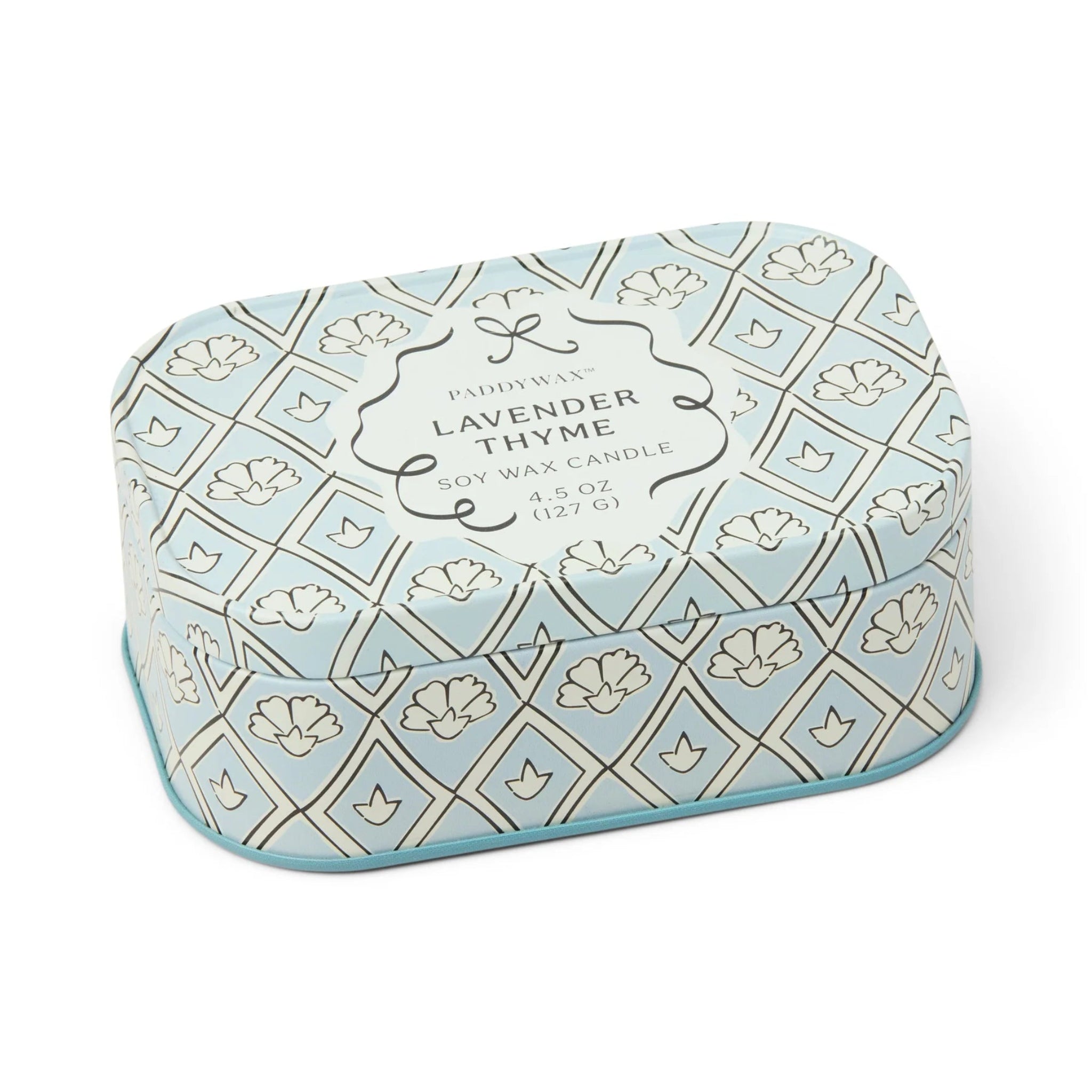 Paddywax Cherie Printed Tin Candle Lavender & Thyme