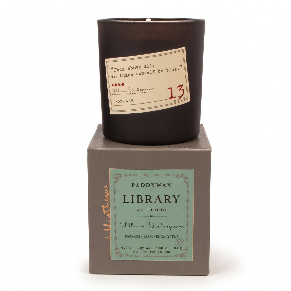 Paddywax William Shakespeare Papyrus/Palm/Eucalyptus Candle 170g