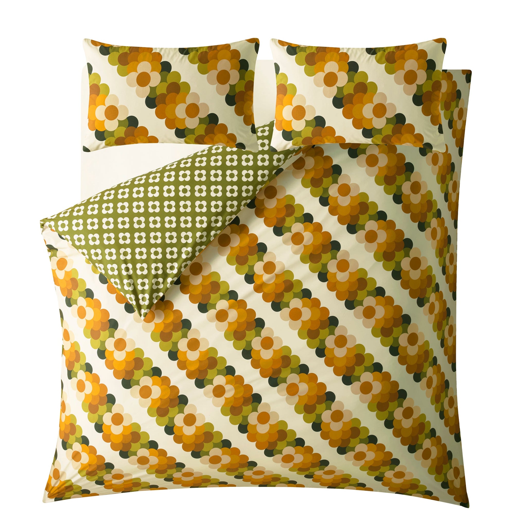 Orla Kiely Retro Flower Stripe Duvet Cover Set Multi