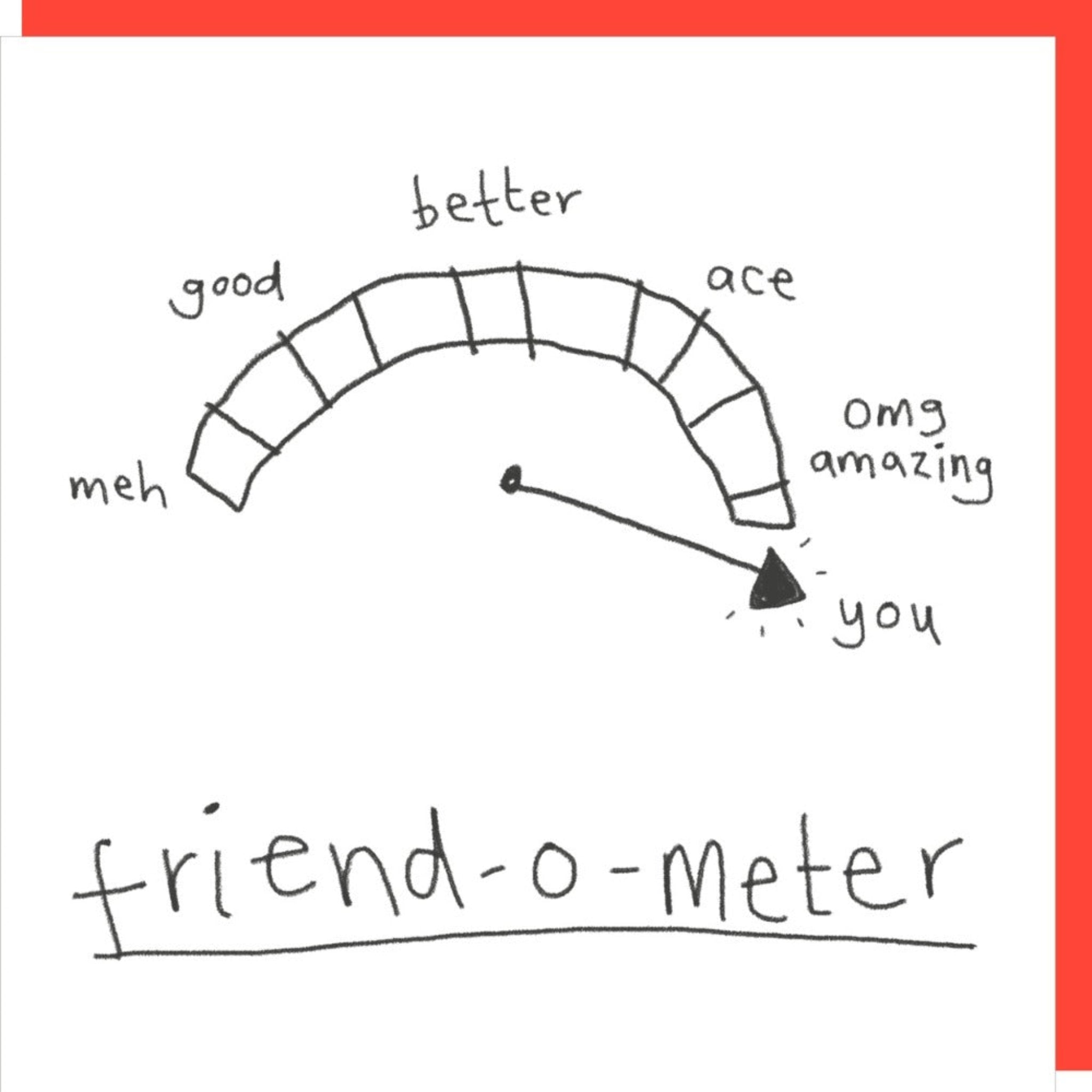 Rosie Made A Thing Friend-O-Meter Birthday Card