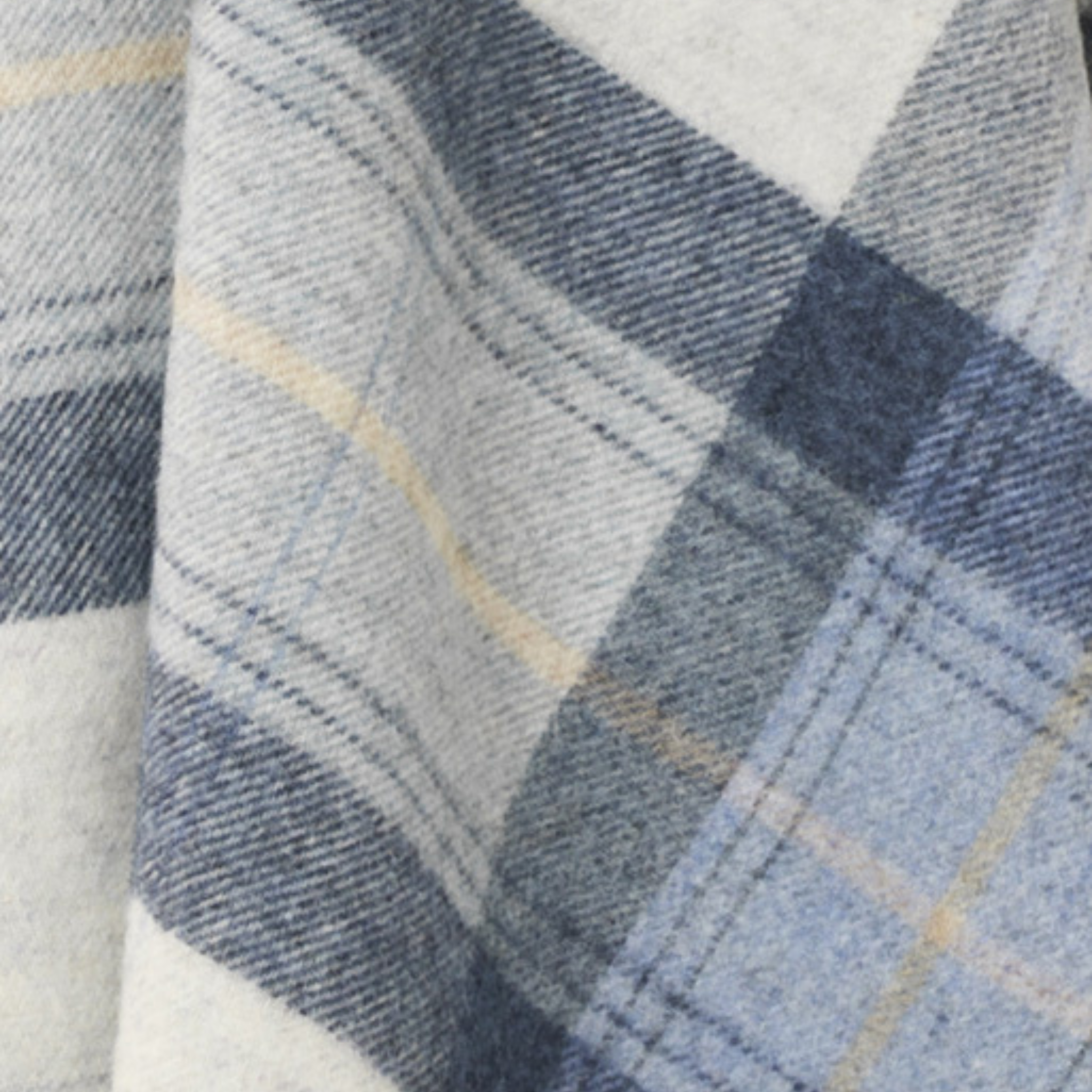 Bronte by Moon Skye Design Pure Wool Throw Blue close up