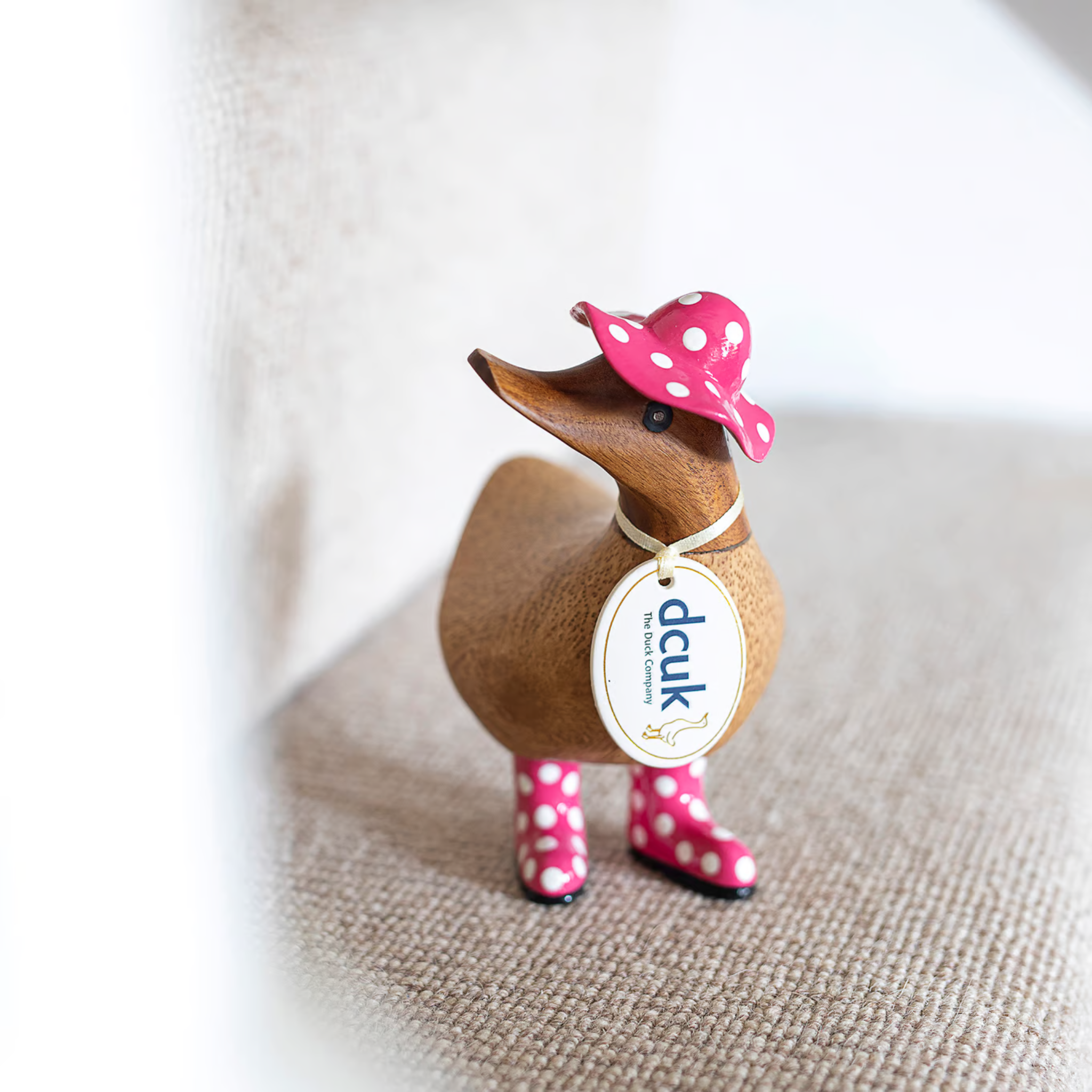 DCUK Spotty Hat and Boots Ducky Pink