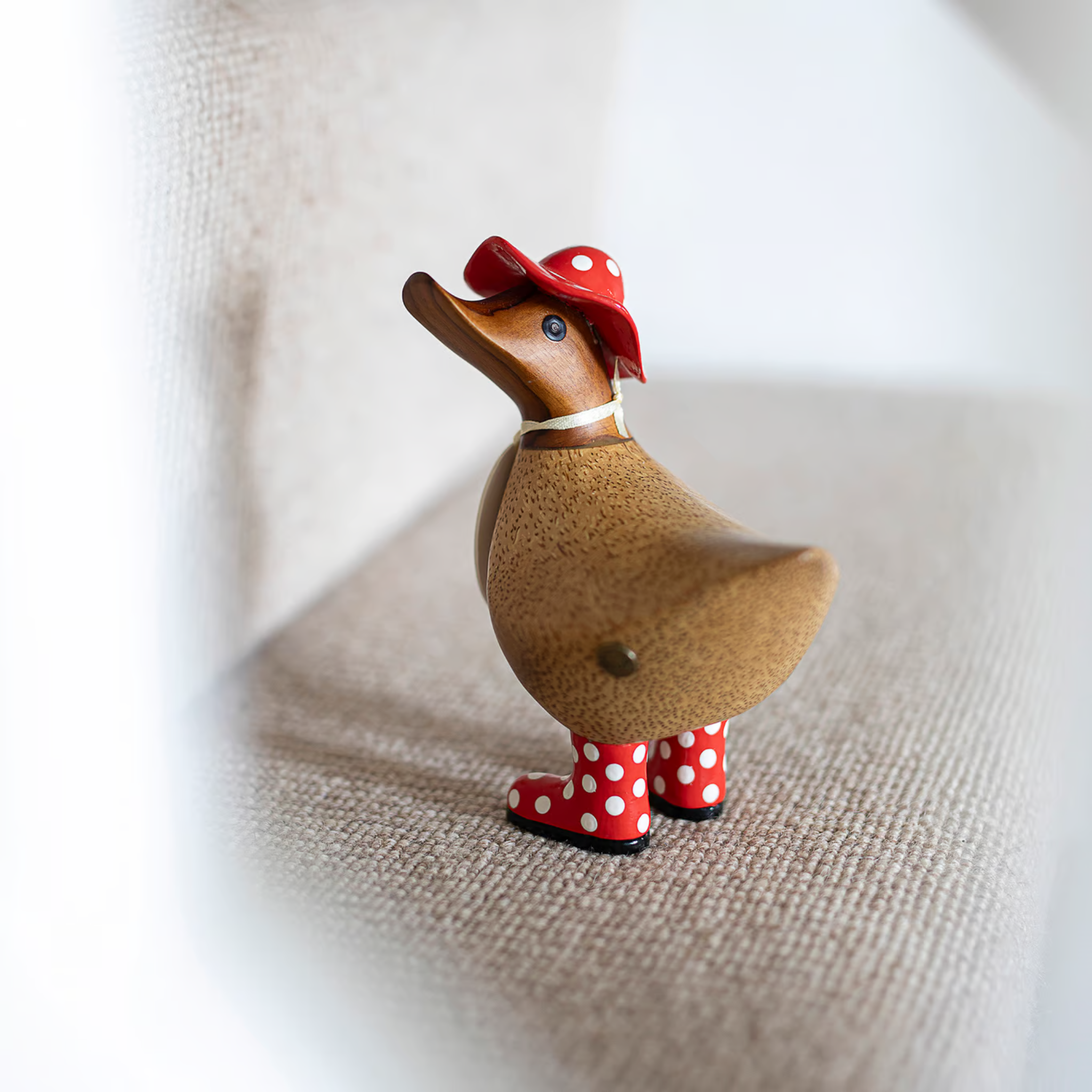 DCUK Spotty Hat and Boots Ducky Red