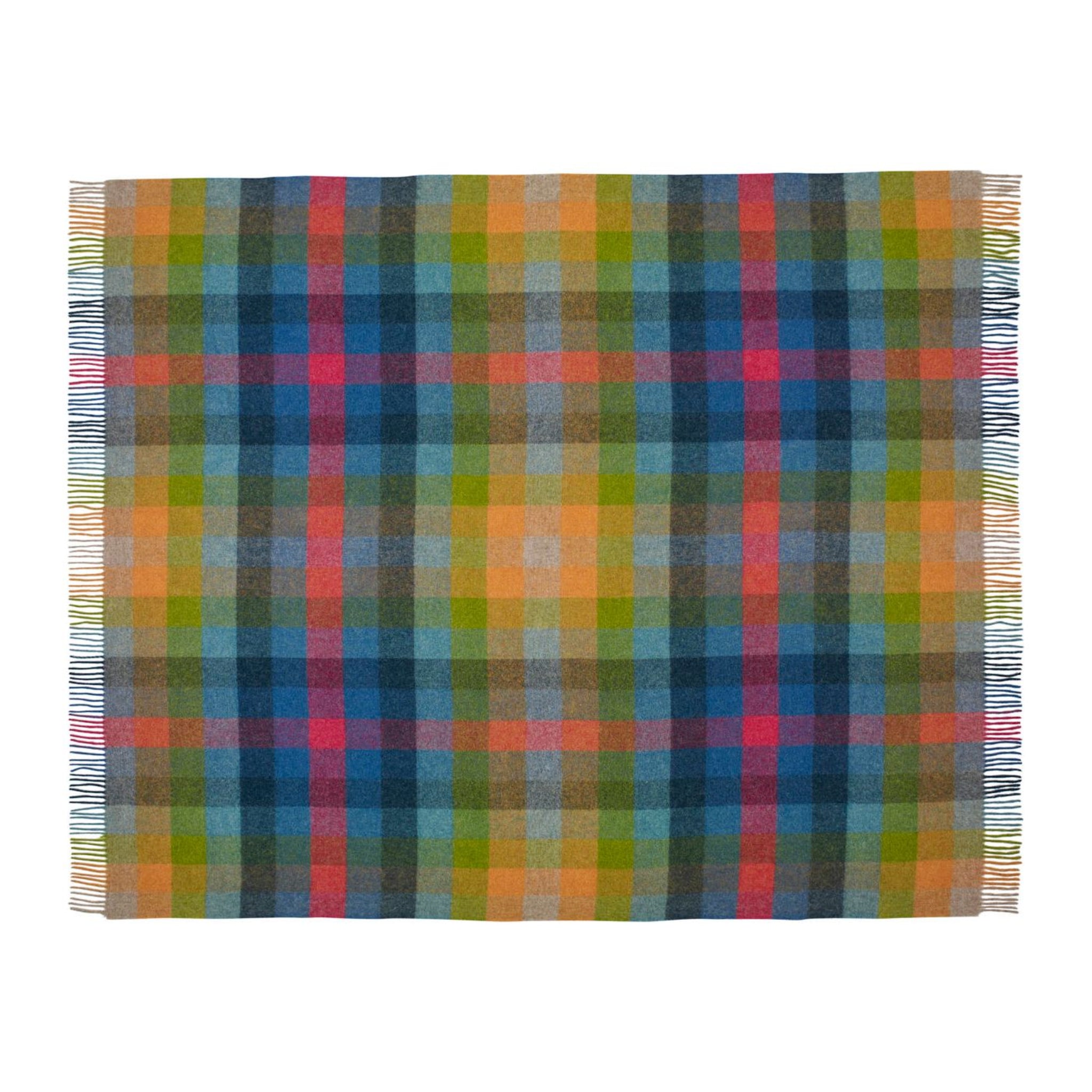 Bronte by Moon Harlequin Tutti Frutti Wool Throw British Made