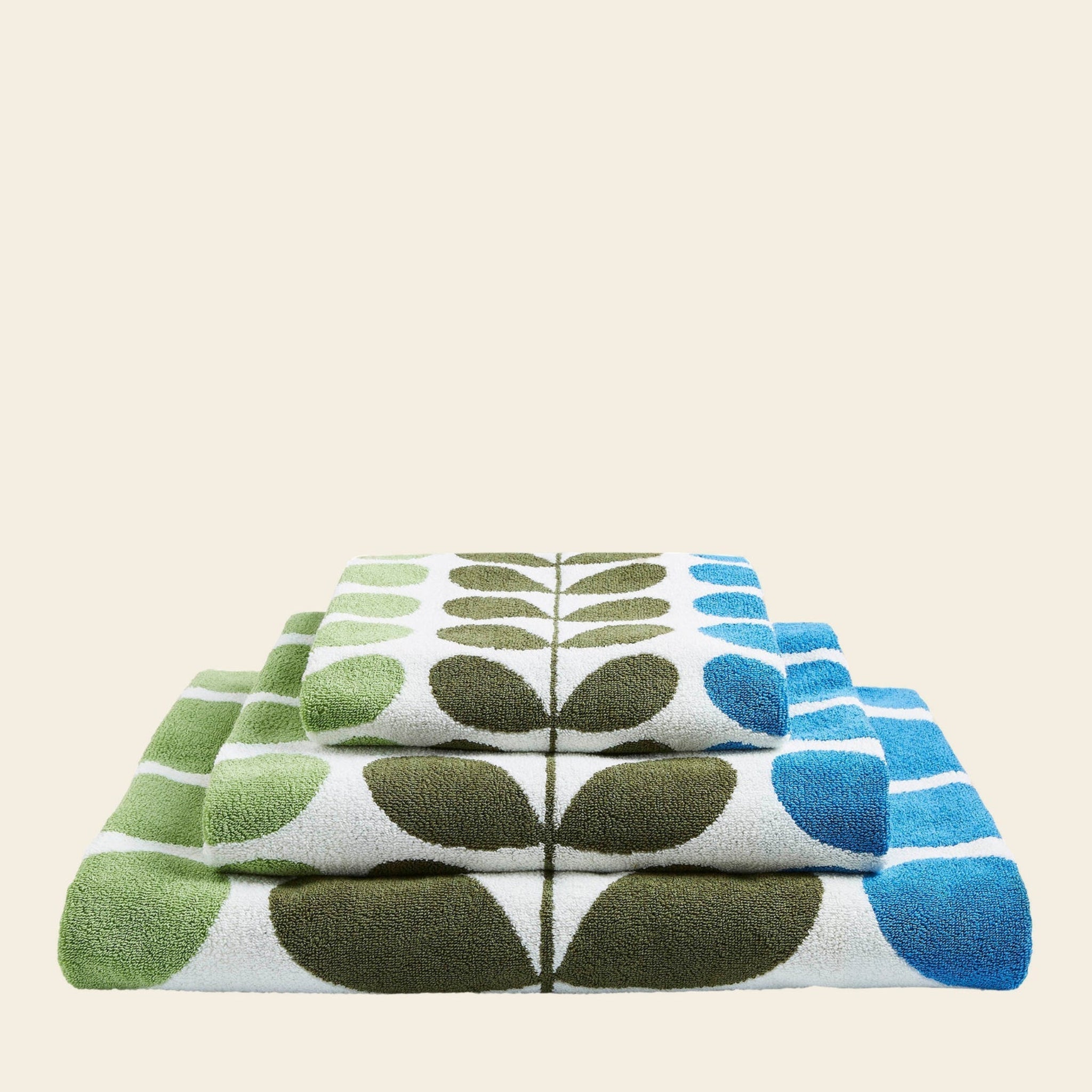 Orla Kiely Trio Stem Bath Towel Riviera