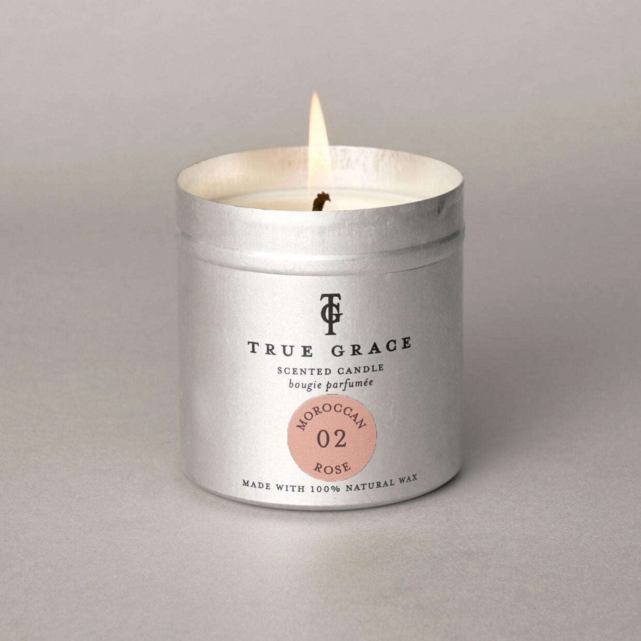 True Grace Moroccan Rose No02 Candle Tin 250g