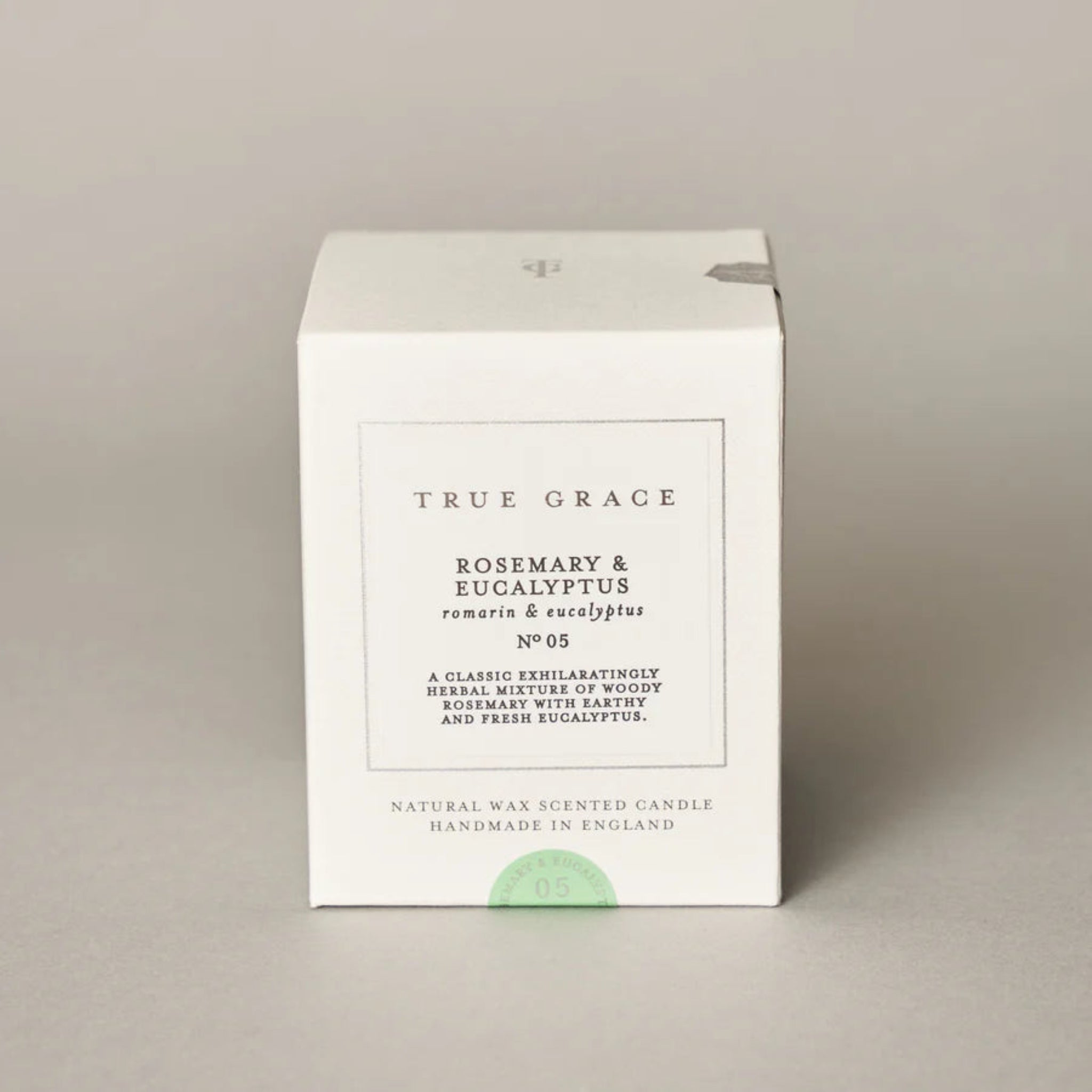 True Grace Rosemary & Eucalyptus No 05 Classic Candle 190g