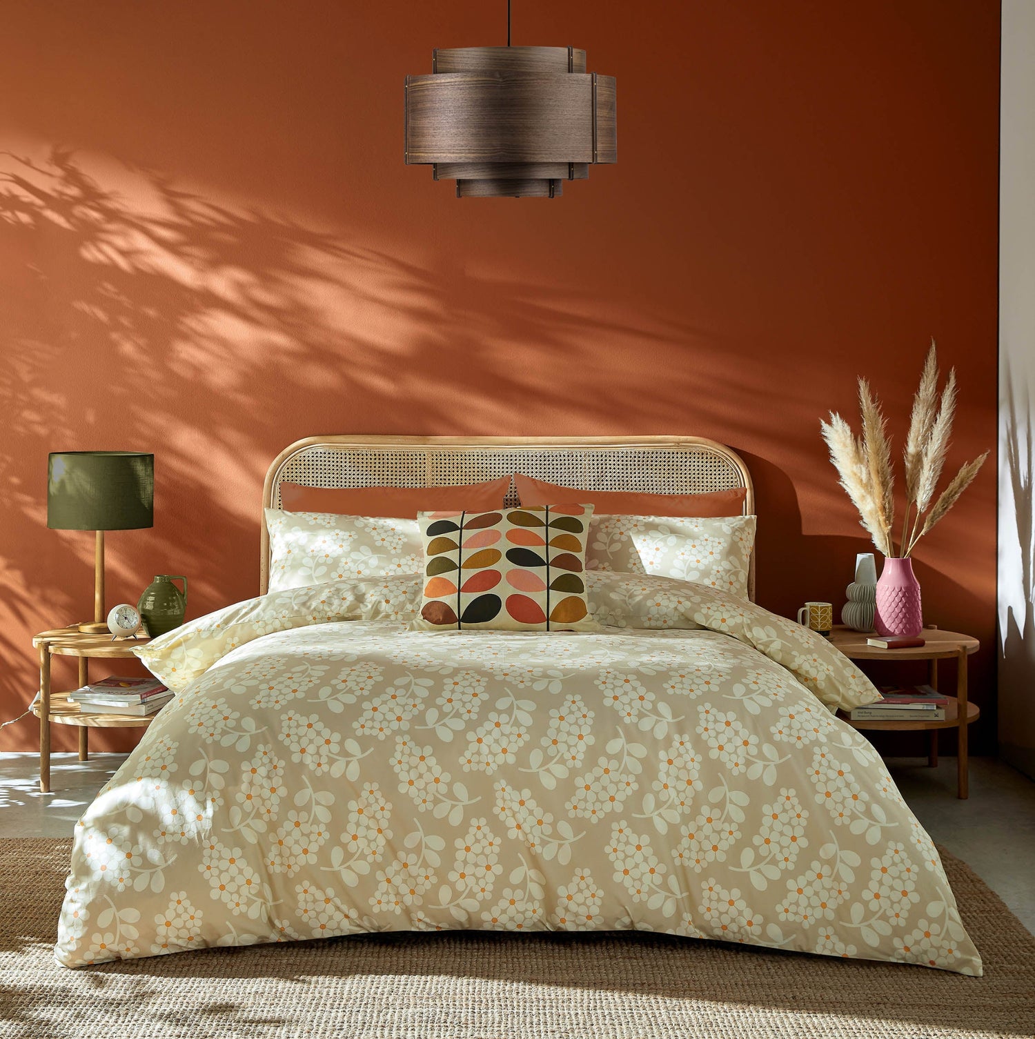 Orla Kiely Wisteria Taupe Duvet Cover & Pillowcase Set