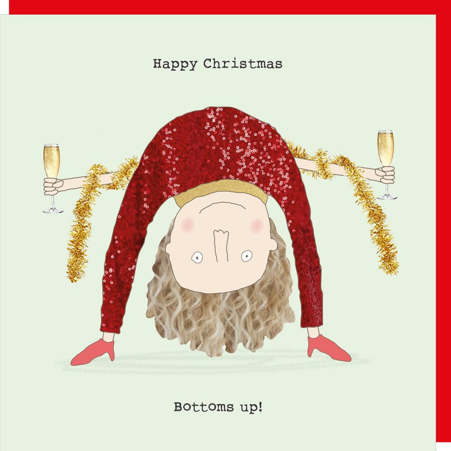 Rosie Made A Thing Christmas Card Bottoms Up