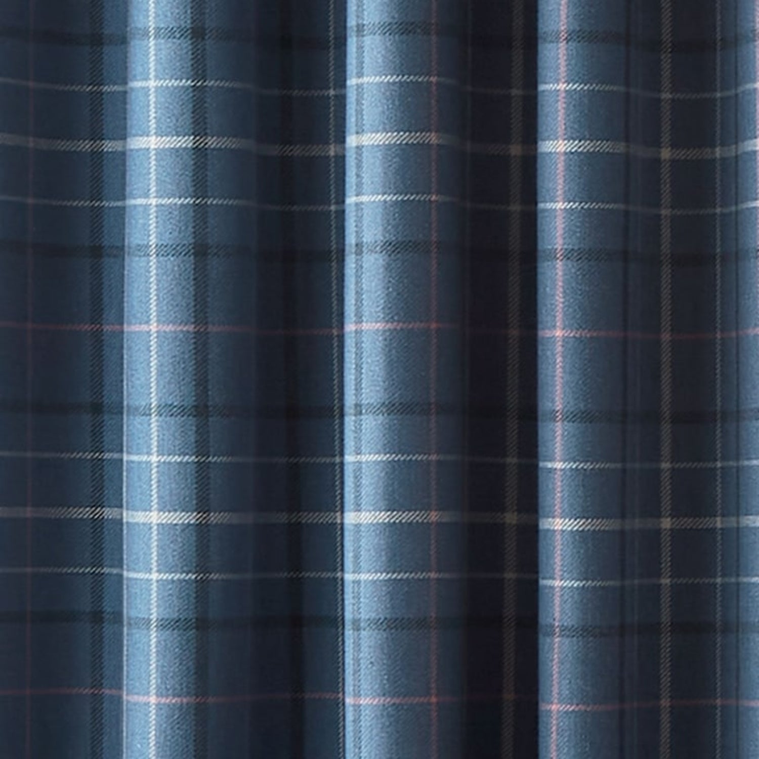 Laura Ashley Alfriston Check Blackout Curtains Dark Seaspray