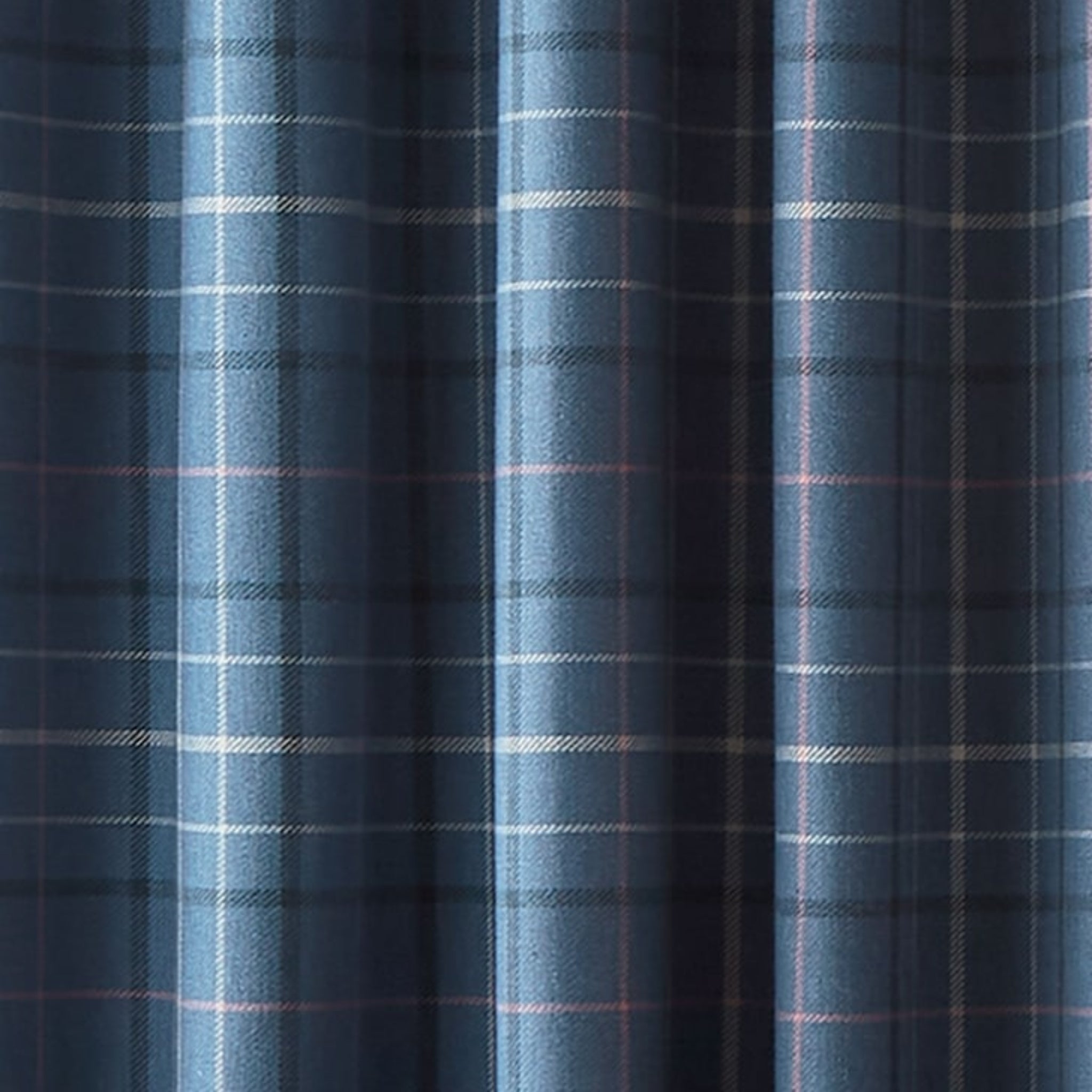 Laura Ashley Alfriston Check Blackout Curtains Dark Seaspray
