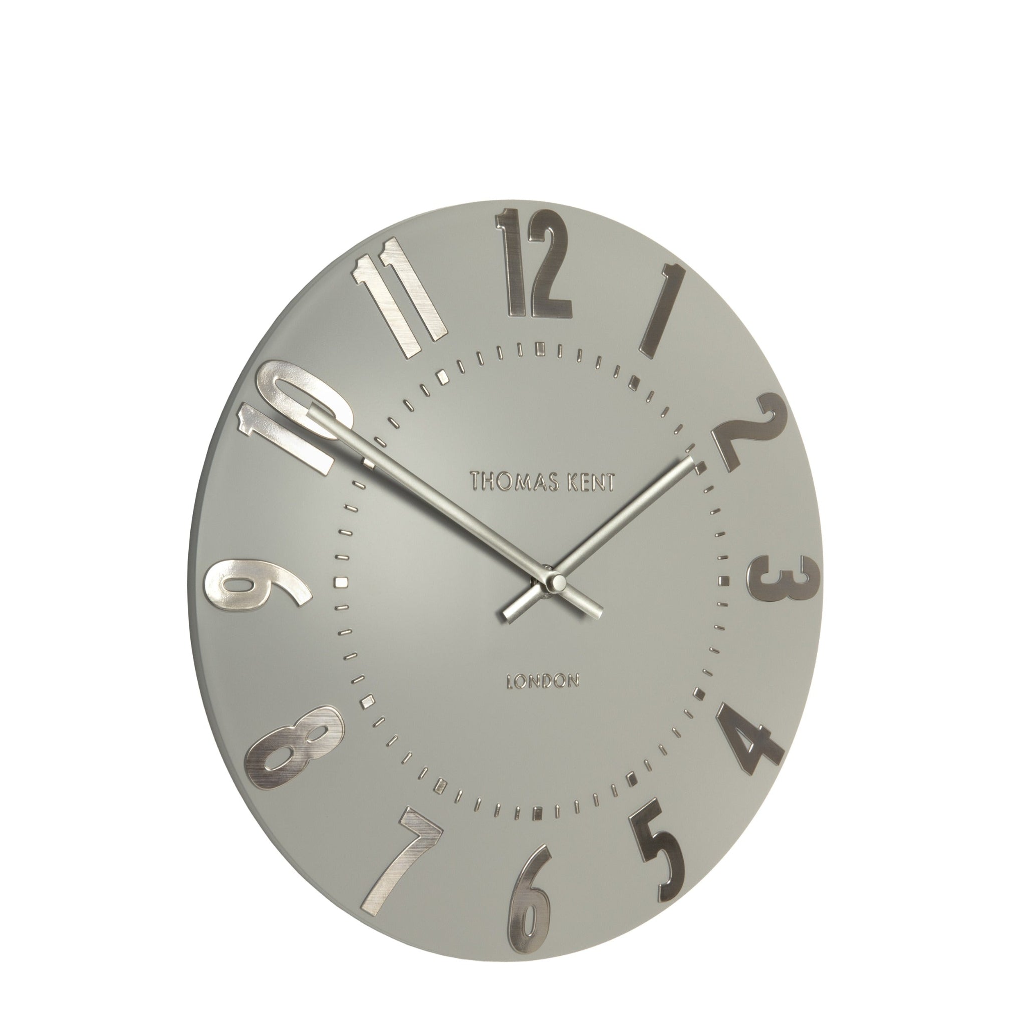 Thomas Kent 12" Mulberry Wall Clock Silver Cloud