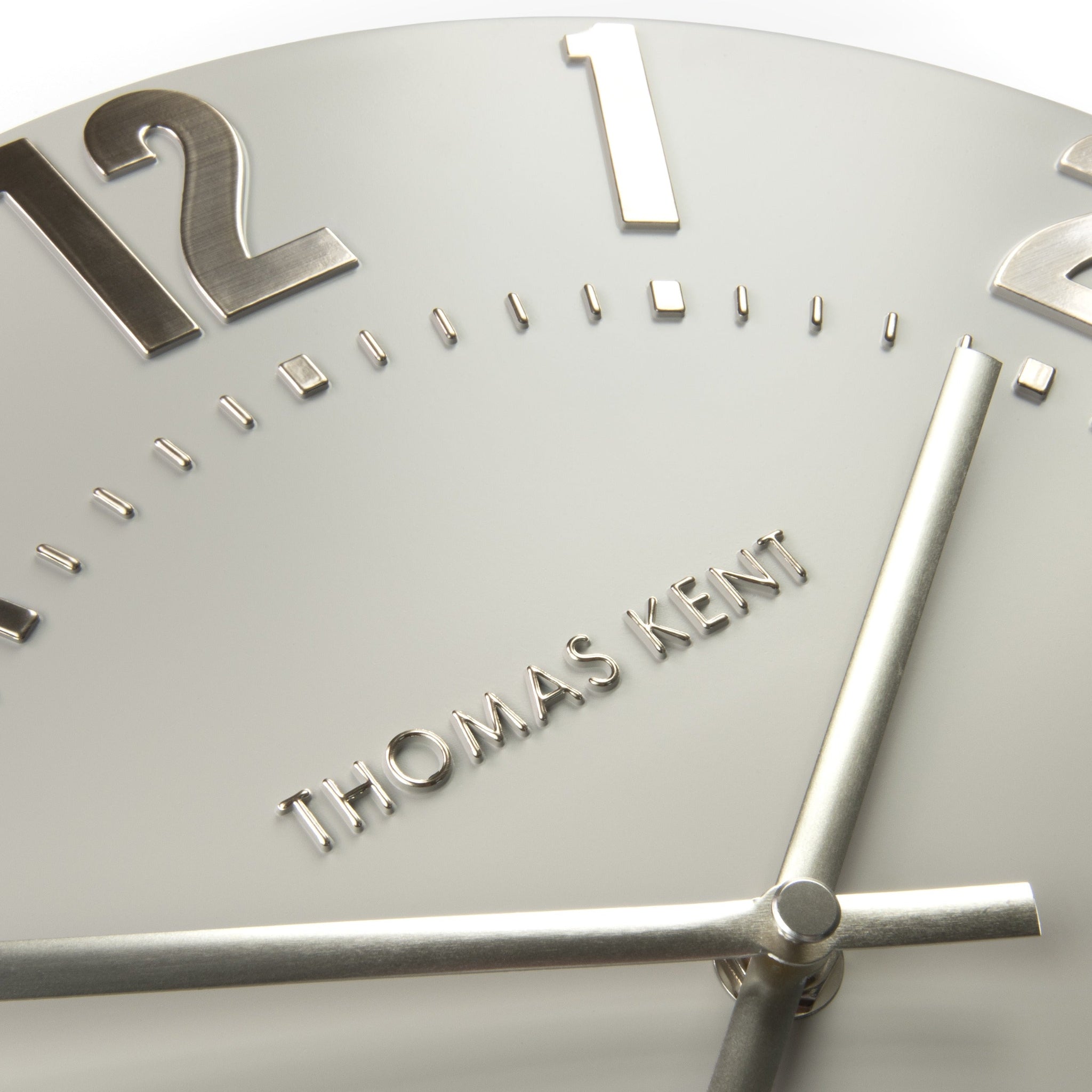 Thomas Kent 12" Mulberry Wall Clock Silver Cloud