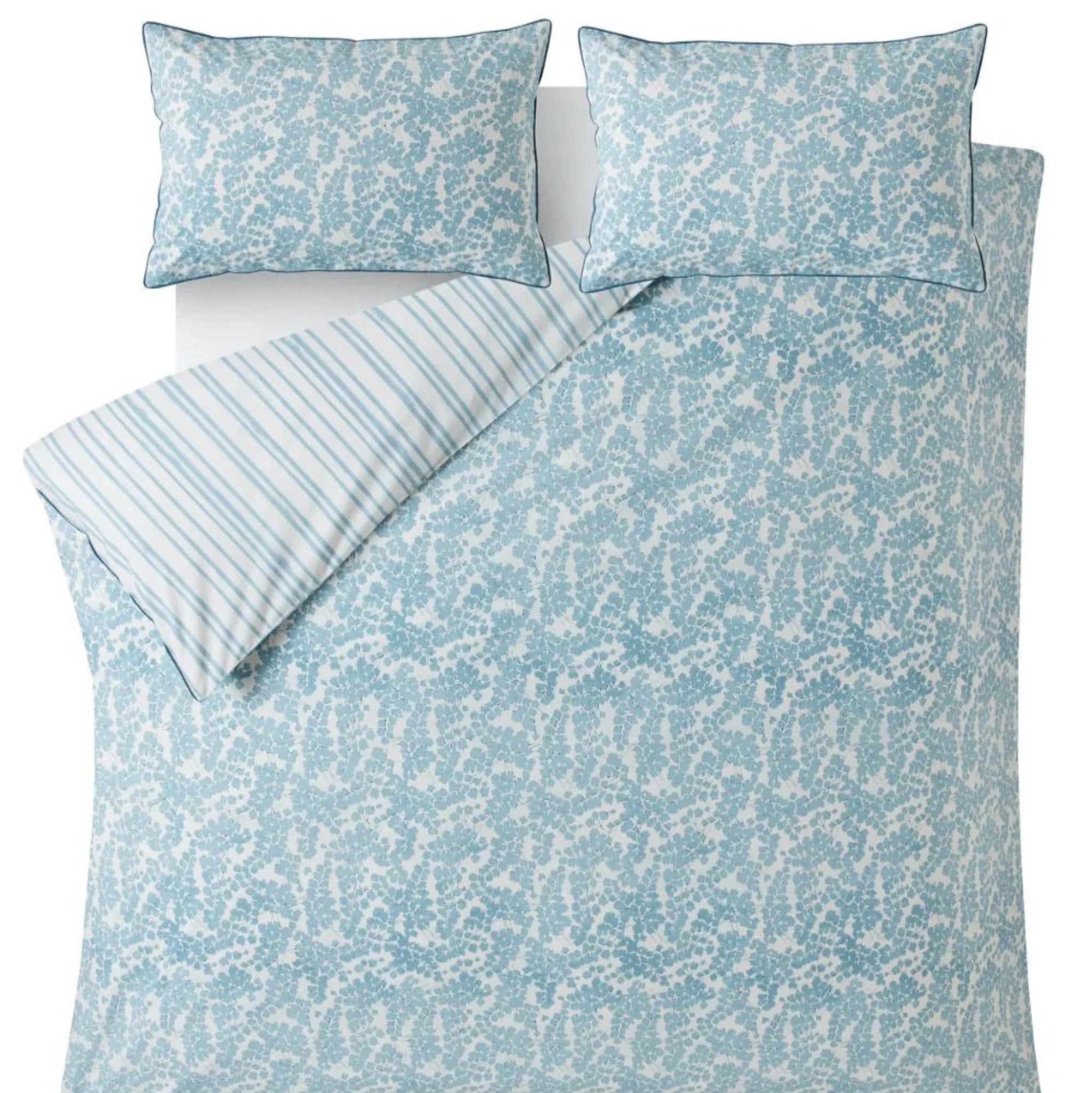 Laura Ashley Cariad Spray Newport Duvet Cover Set Blue Kingsize