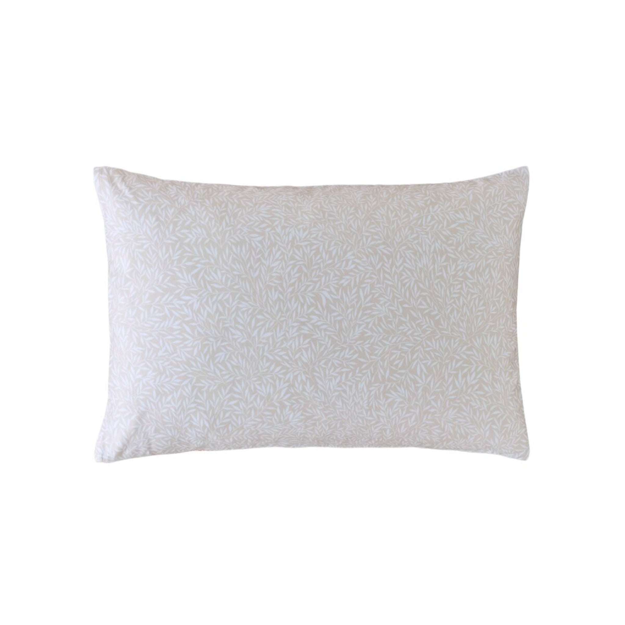 Textured gray pillow on a white background