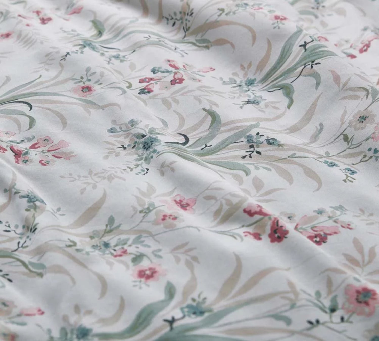 Laura Ashley Mosedale Posy Soft Natural Duvet Cover Set close up