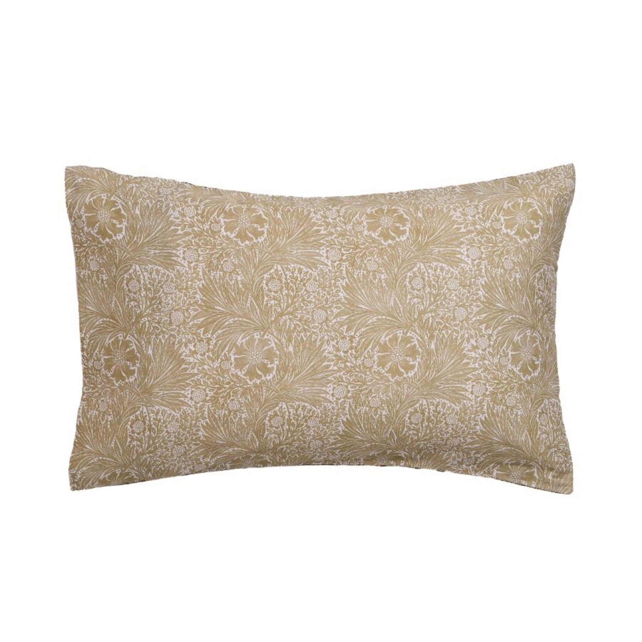 Decorative pillow with floral pattern on a beige background