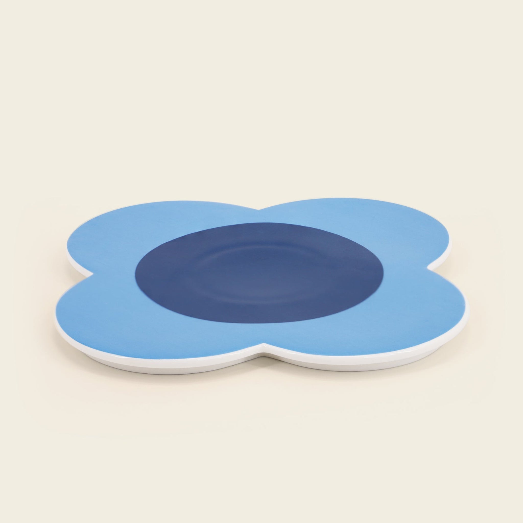 Orla Kiely Set of Two Ceramic Trivets Sunflower Yellow & Sky Blue