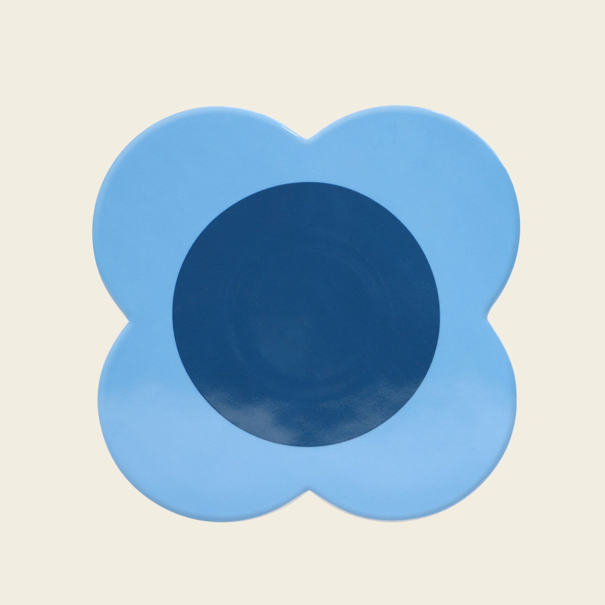 Orla Kiely Set of Two Ceramic Trivets Sunflower Yellow & Sky Blue
