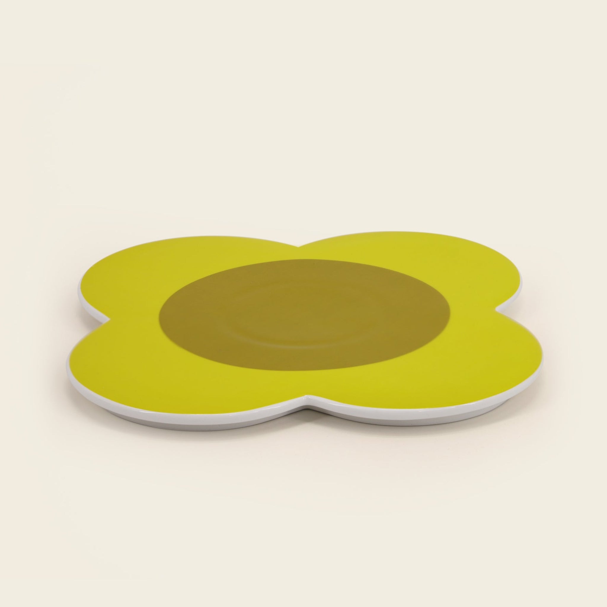 Orla Kiely Set of Two Ceramic Trivets Sunflower Yellow & Sky Blue