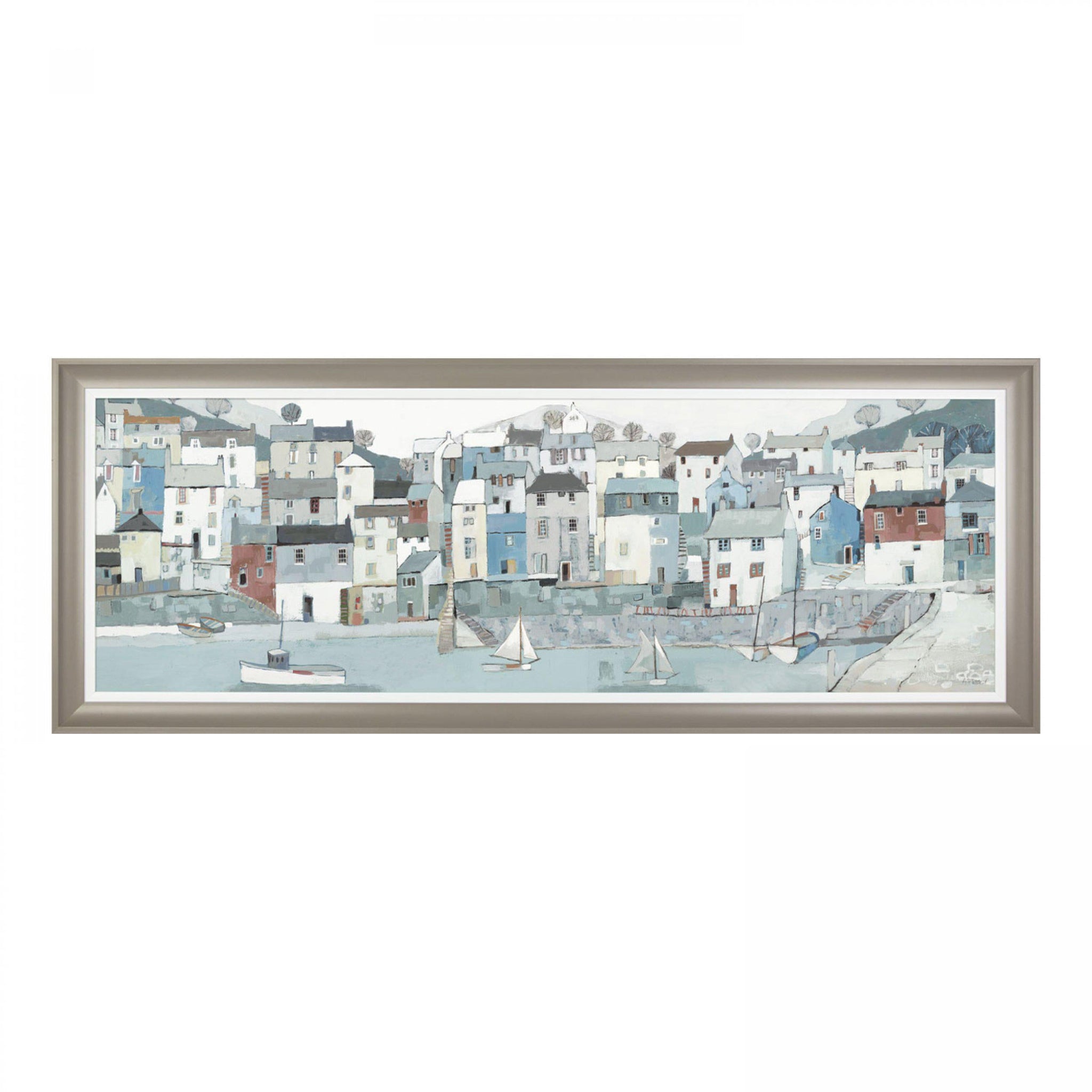 Shoreline Framed Canvas Print by Adelene Fletcher 138cm x 52cm