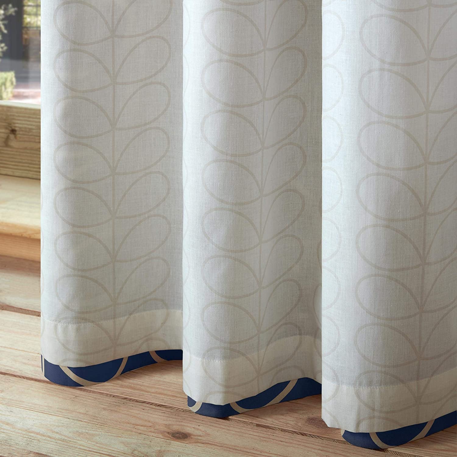 Orla Kiely Linear Stem Whale Eyelet Curtains: