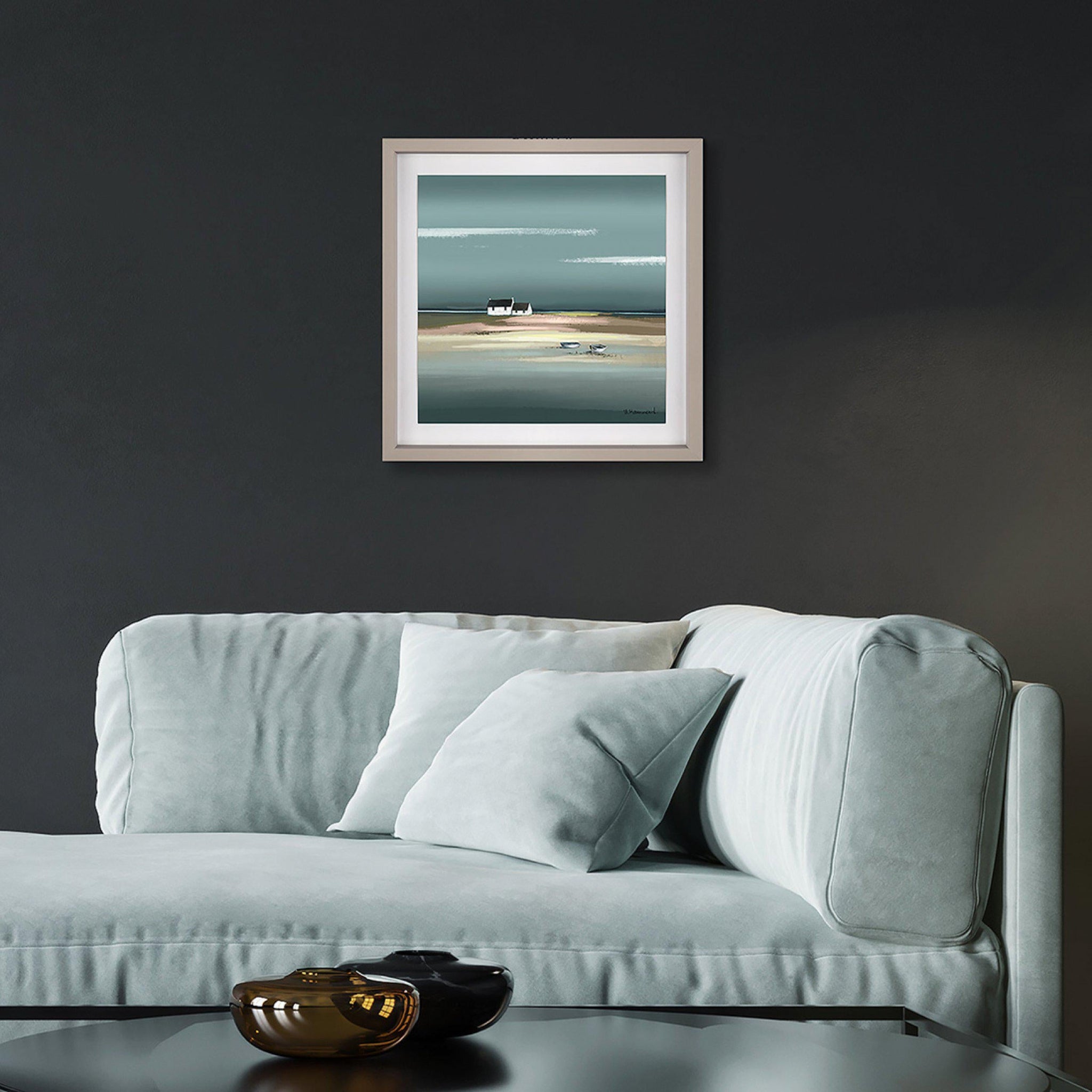 Azure Ulyana Hammond Framed Print & Mount 38 x 38cm