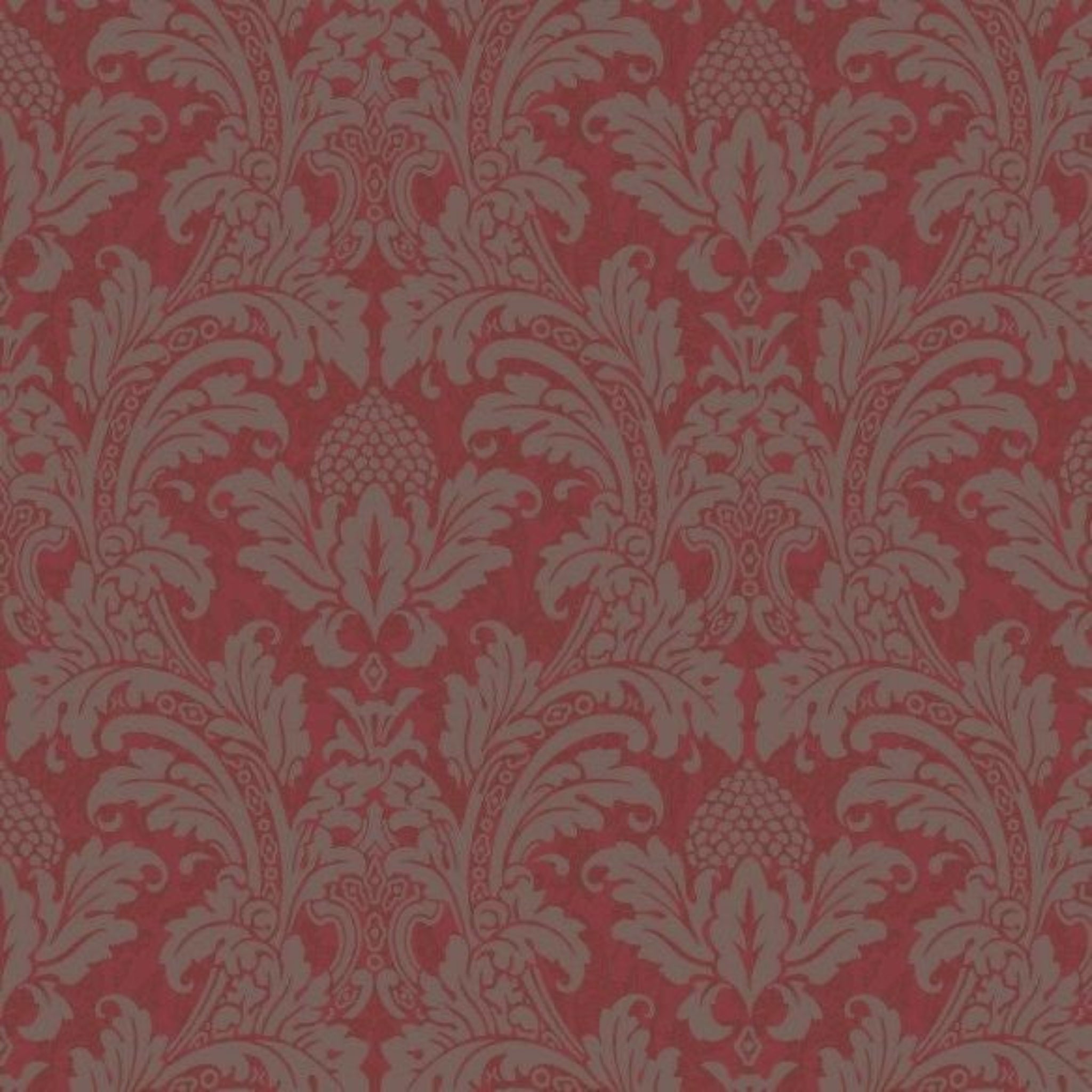 Cole and Son Blake Wallpaper Red/Silver 94/6034