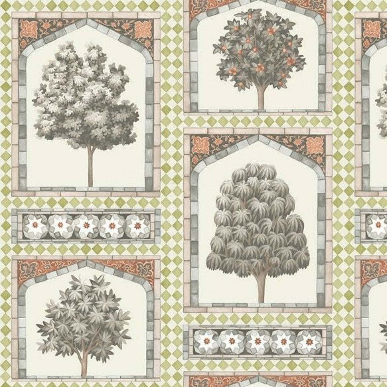Cole and Son Sultans Palace Wallpaper Gold & Spice 113/10031