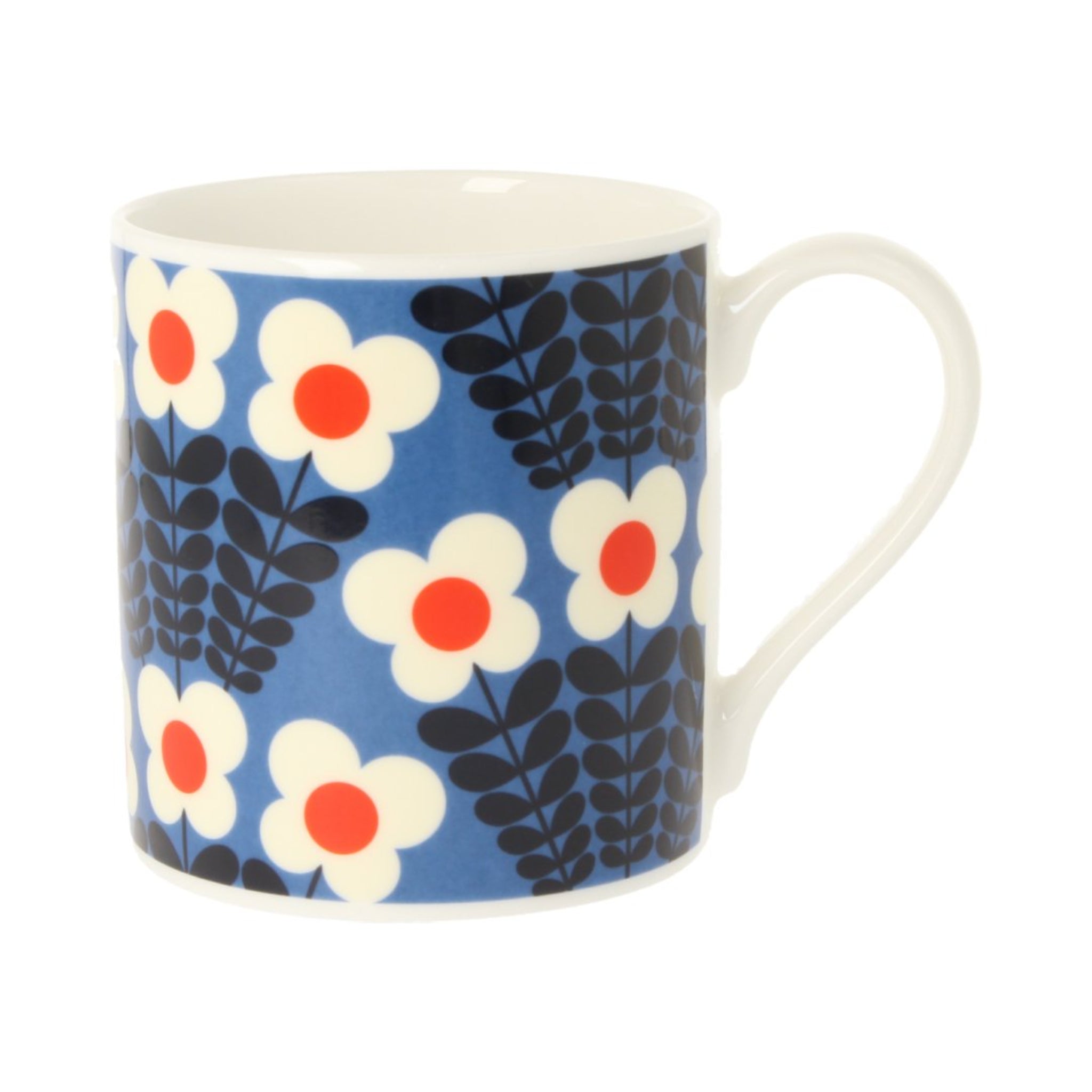 Orla Kiely Bunch Of Stems Blue Mug 350ml