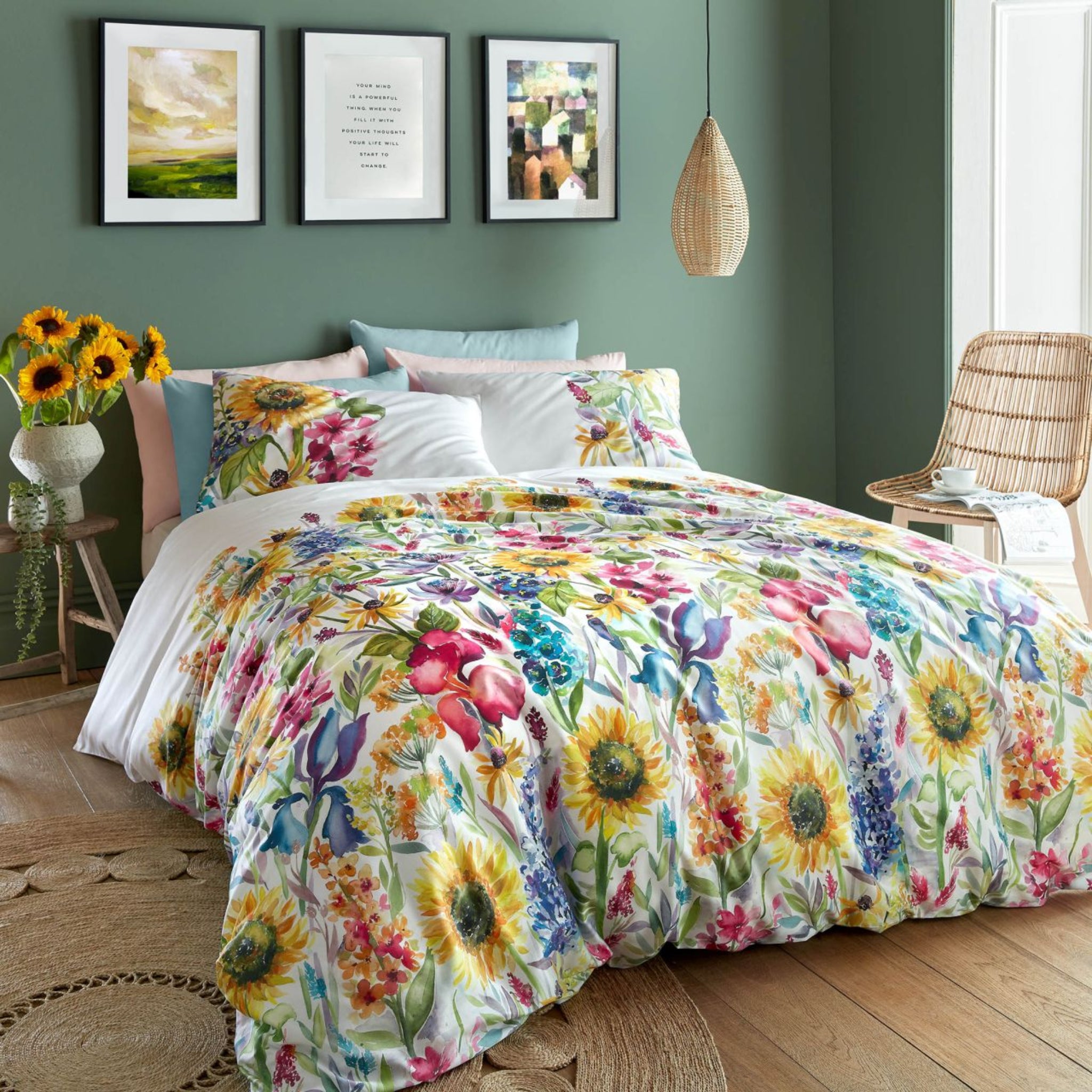 Voyage Maison Sunflower Summer Duvet Cover & Pillowcase Set