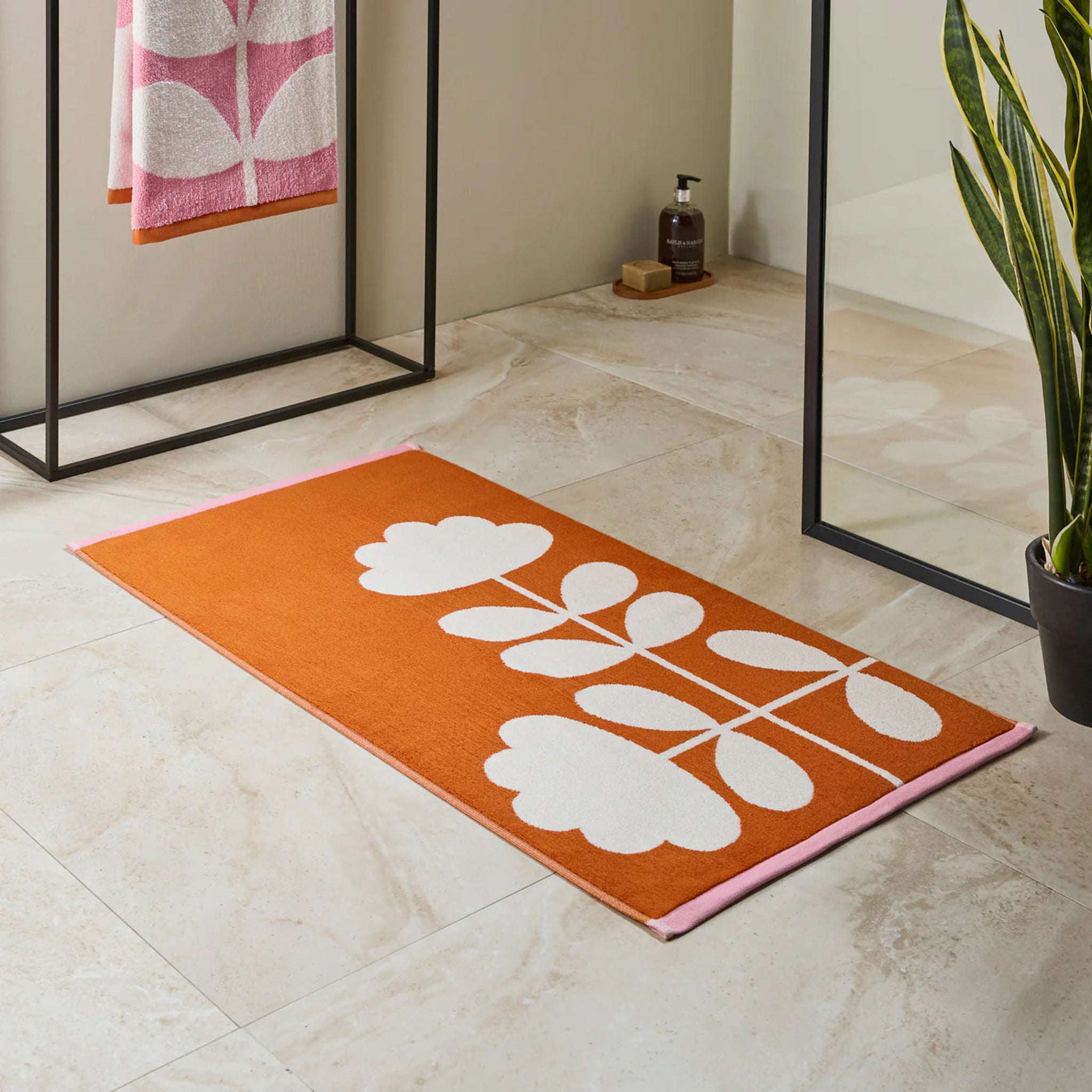 Orla Kiely Cut Stem Towels Tulip & Paprika
