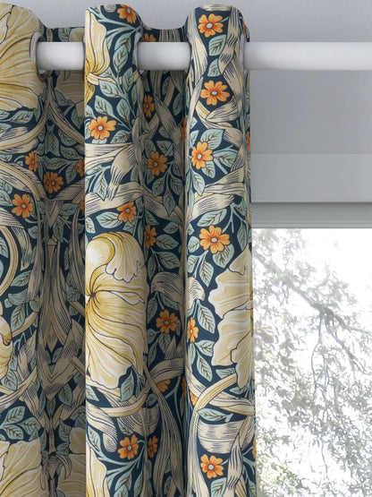 a curtain with floral pattern