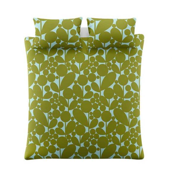 Orla Kiely Bubble Flower Duvet Cover Set Aqua Seagrass