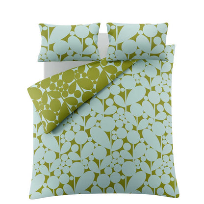 Orla Kiely Bubble Flower Duvet Cover Set Aqua Seagrass