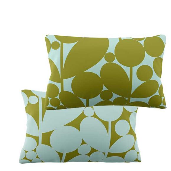 Orla Kiely Bubble Flower Duvet Cover Set Aqua Seagrass